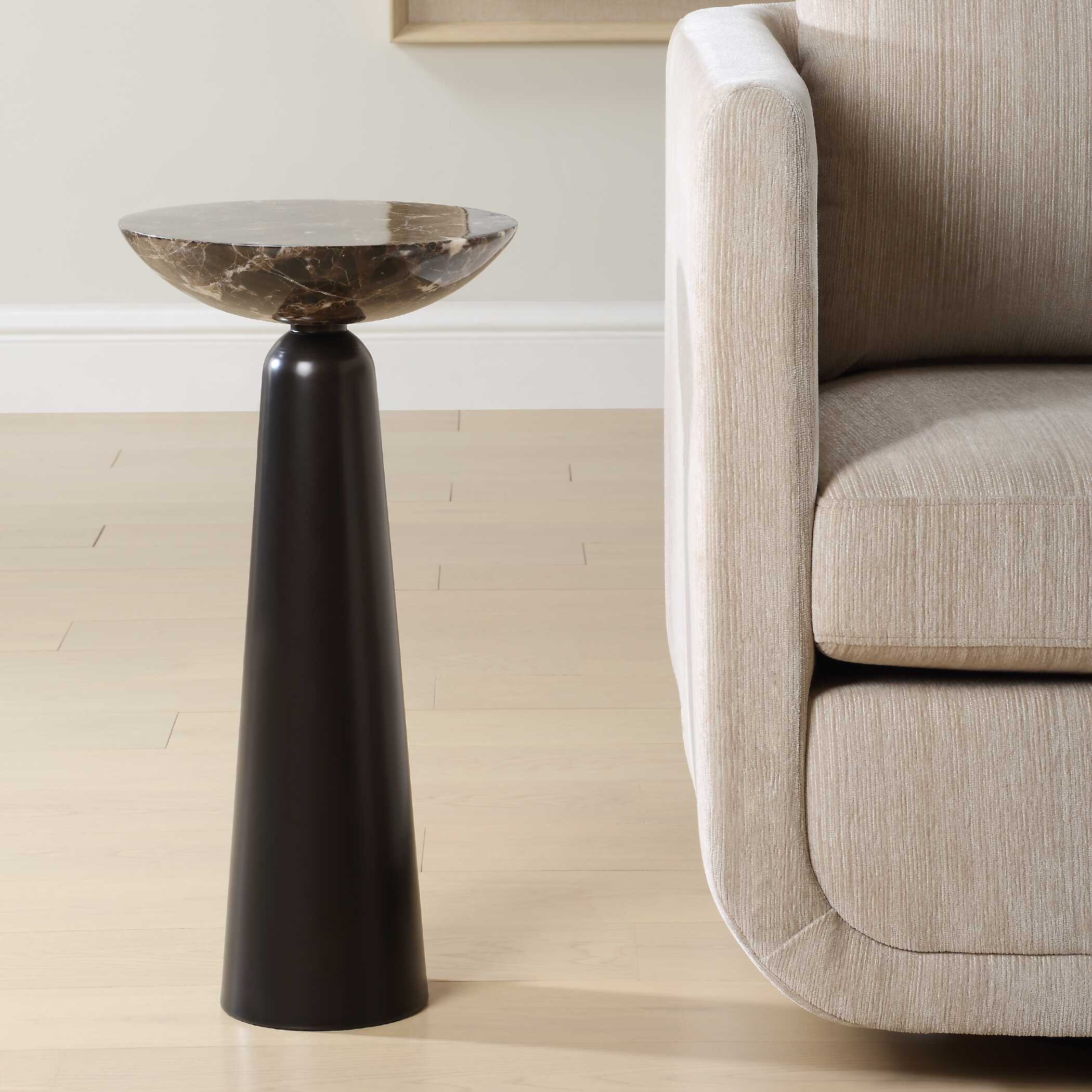 Uttermost Hastings Brown Marble Accent Table