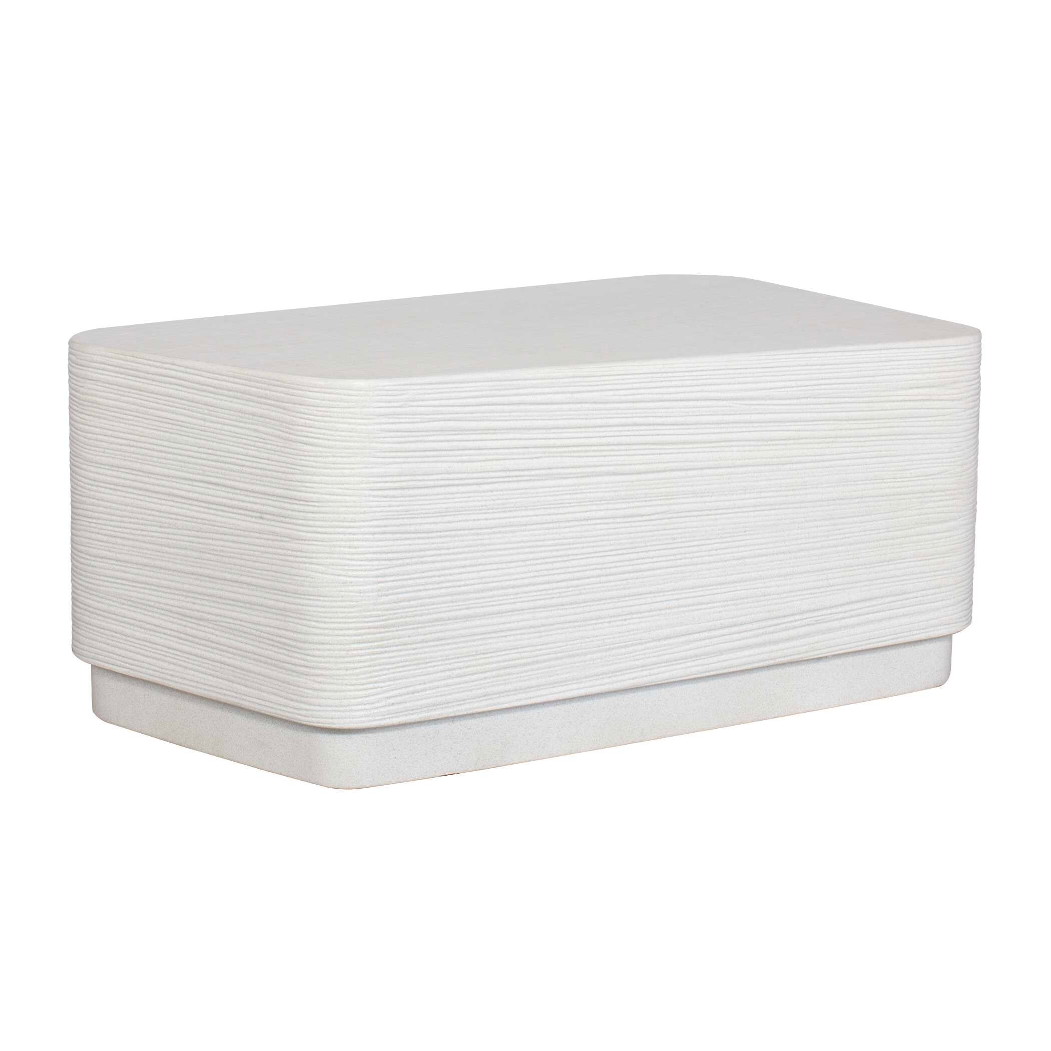 Uttermost Saltwater White Concrete Coffee Table