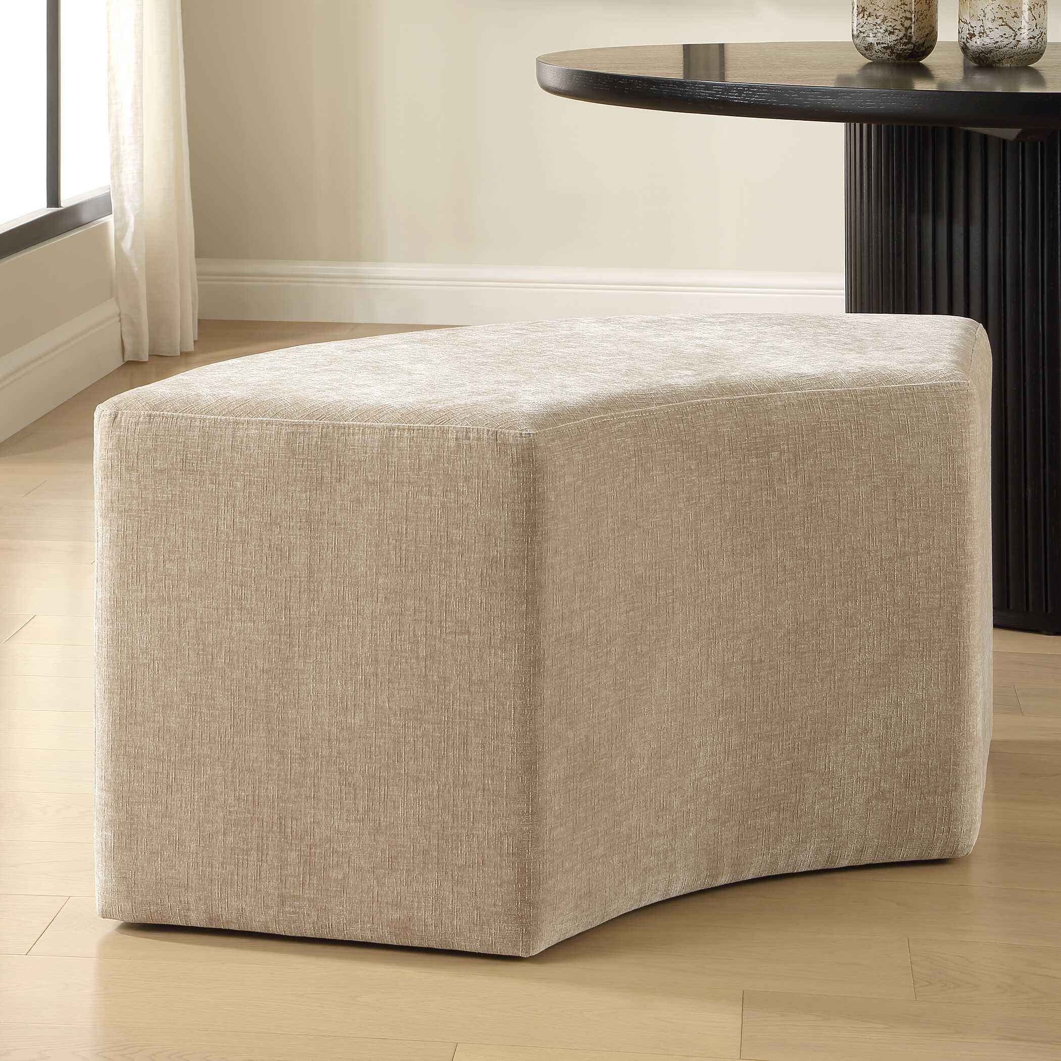 Uttermost Khai Rounded Plush Dining Bench