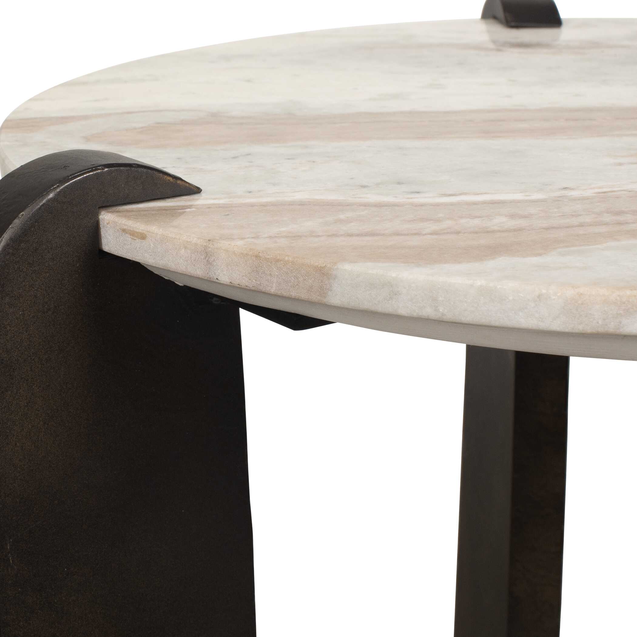 Uttermost Talud Modern Marble Side Table