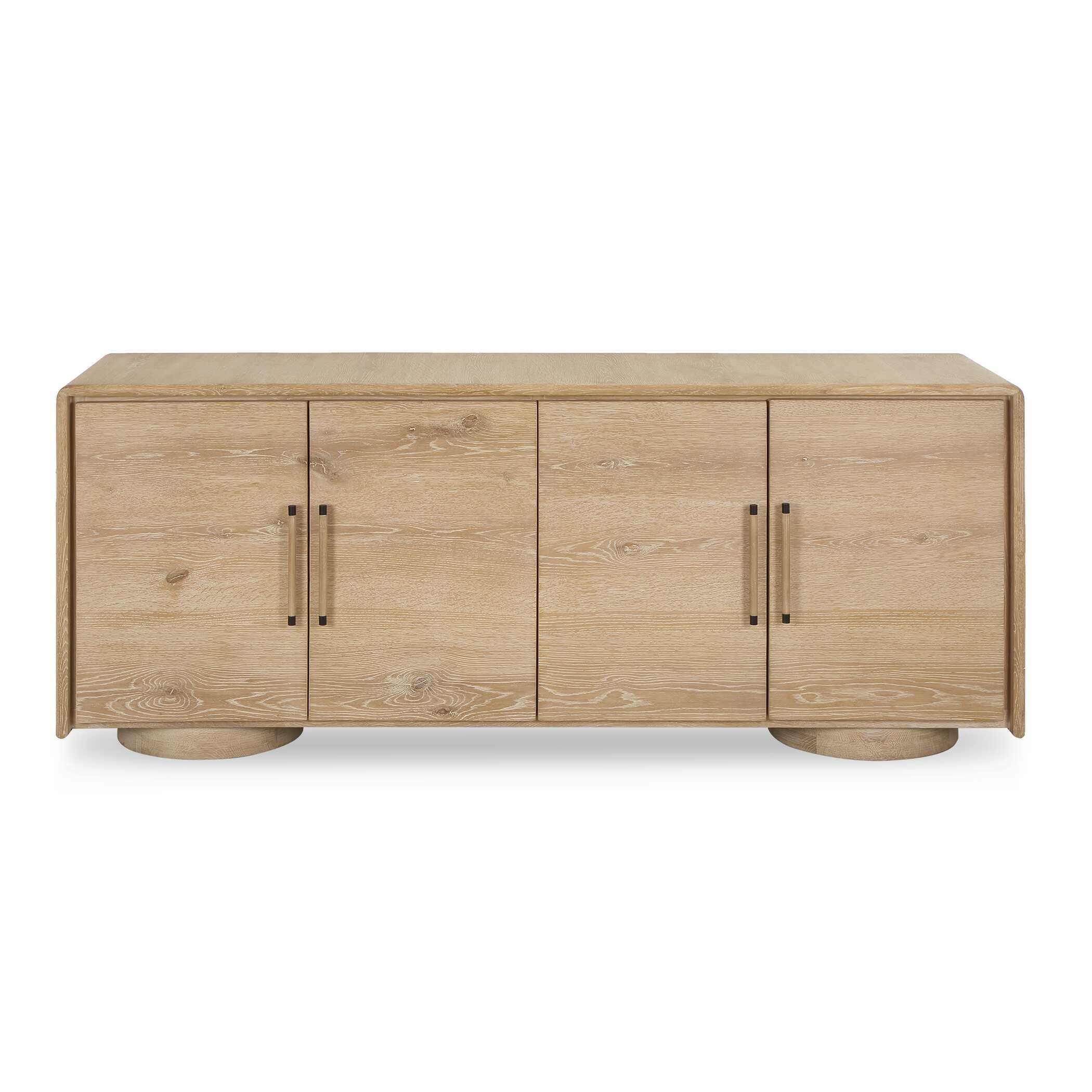 Uttermost Evanston 4 Door Natural Oak Cabinet