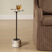 Uttermost Brunson White Marble Drink Table