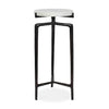 Uttermost Tobias White Marble Slab Drink Table