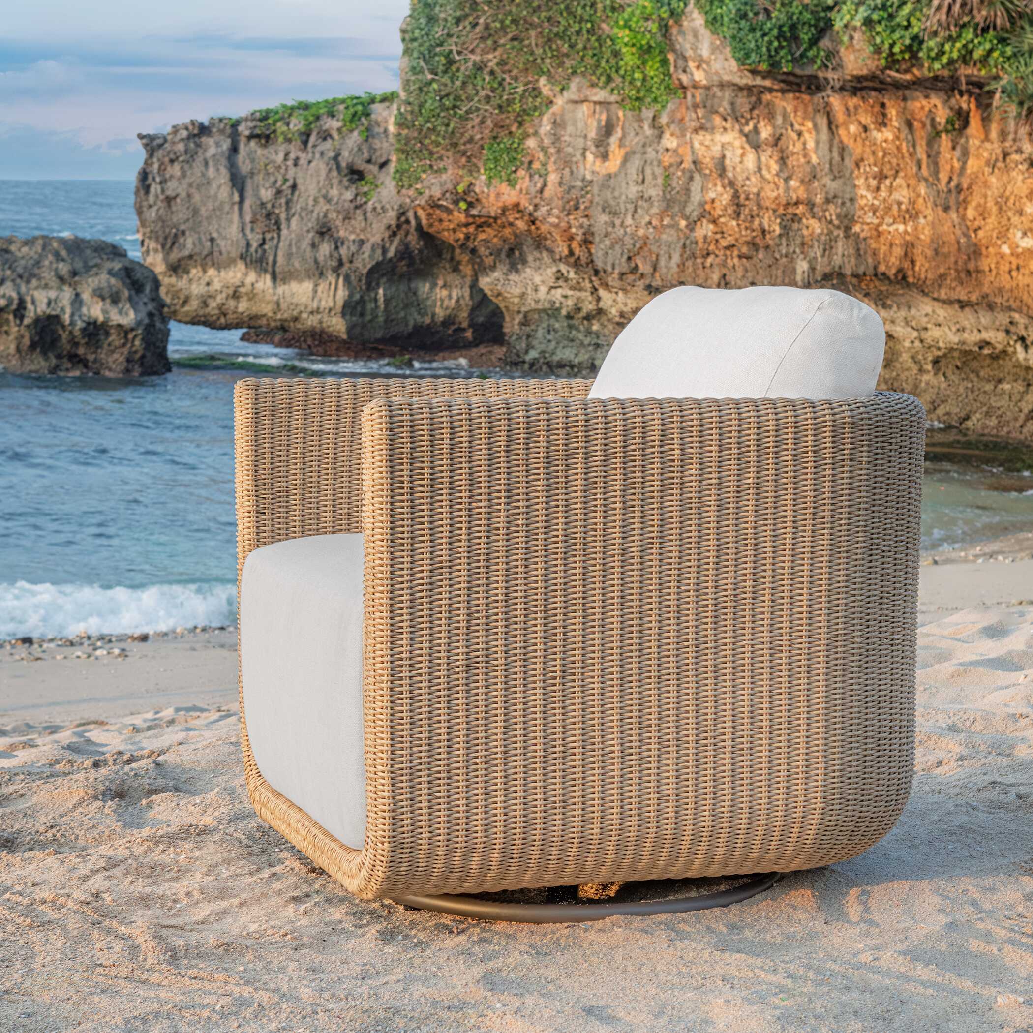 Uttermost Santorini Outdoor Swivel Lounge Chair