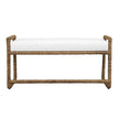 Uttermost Araiza White Fabric Bench