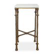 Uttermost Penelope White Marble Accent Table