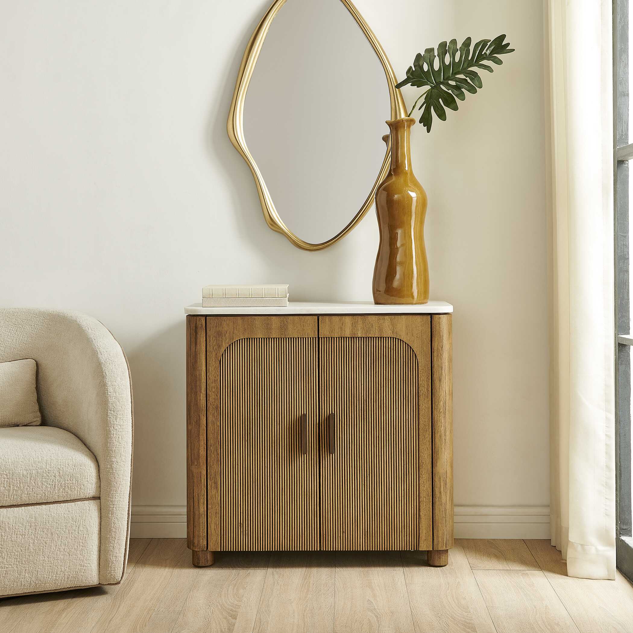 Uttermost Mebarak Reeded 2 Door Cabinet