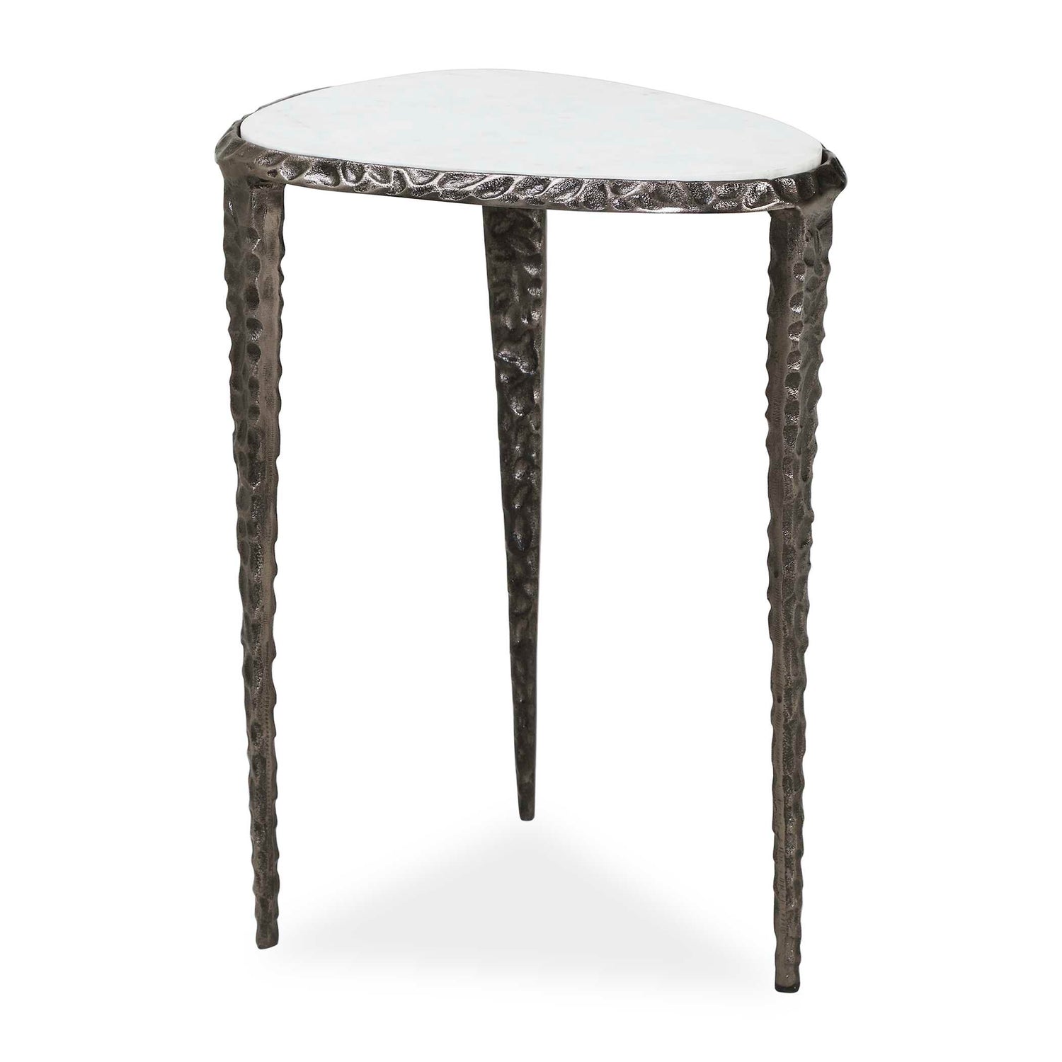 Uttermost Arnold White Marble Accent Table