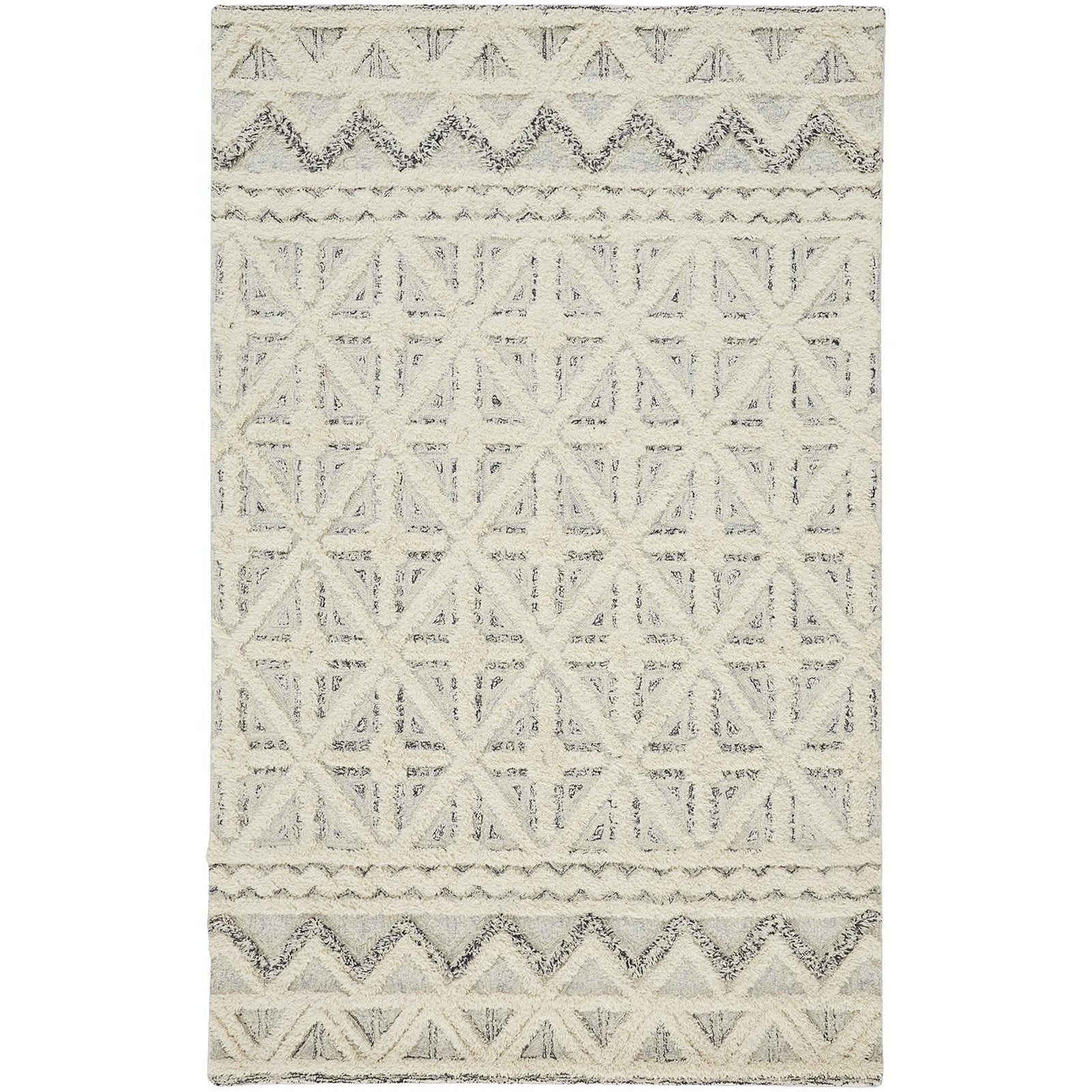Feizy Anica 8007F Rug in Ivory / Blue