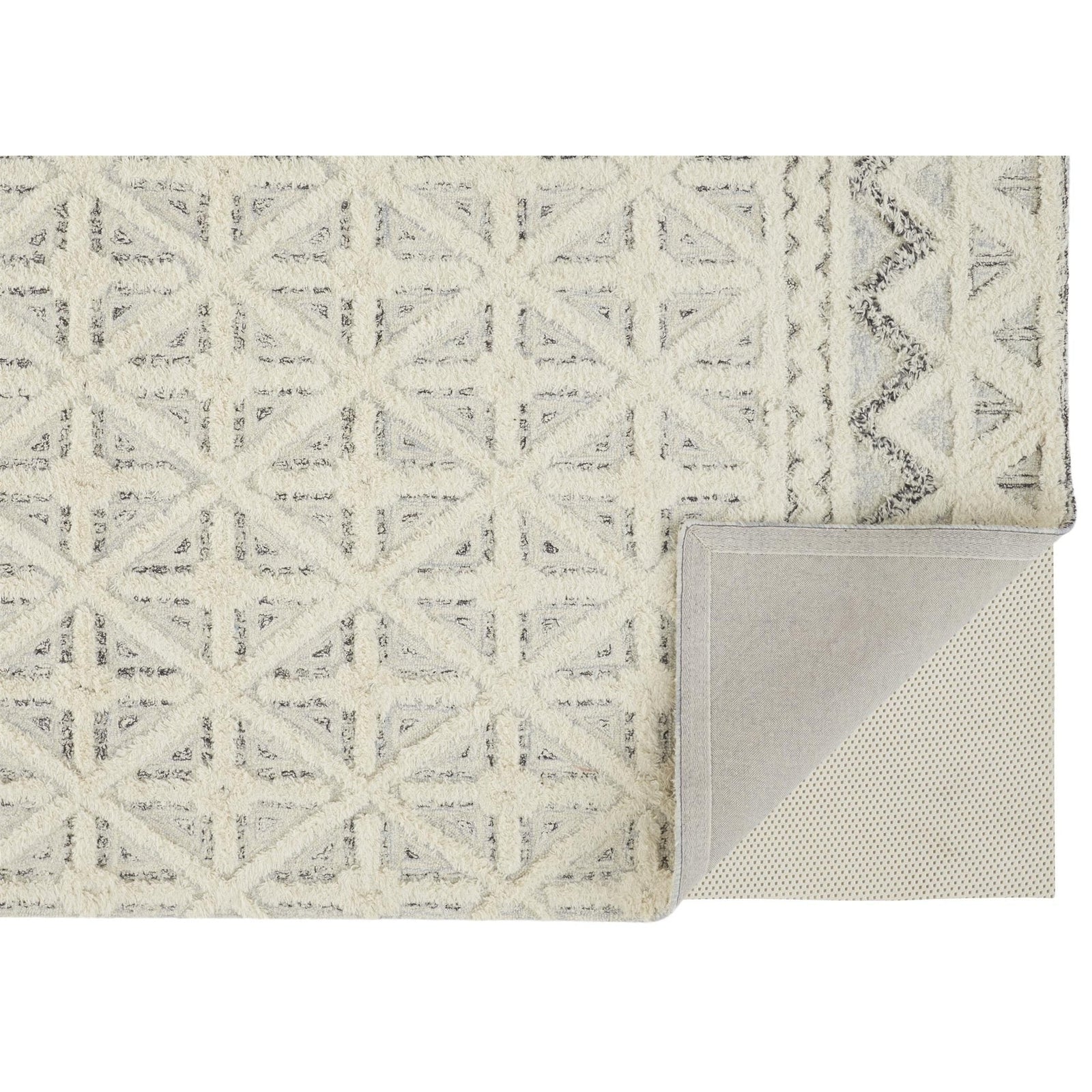 Feizy Anica 8007F Rug in Ivory / Blue
