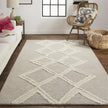 Feizy Anica 8009F Rug in Taupe / Ivory