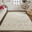Feizy Anica 8010F Rug in Ivory / Tan