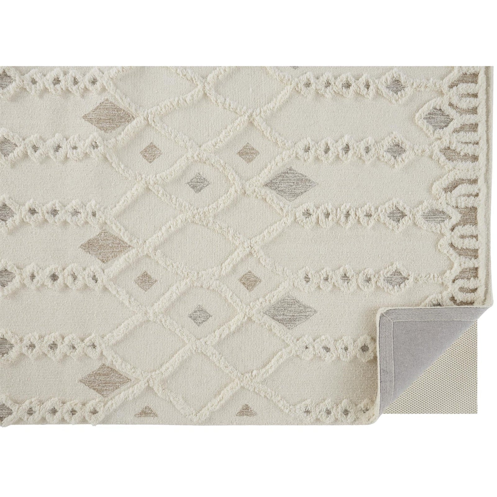 Feizy Anica 8011F Rug in Ivory / Tan