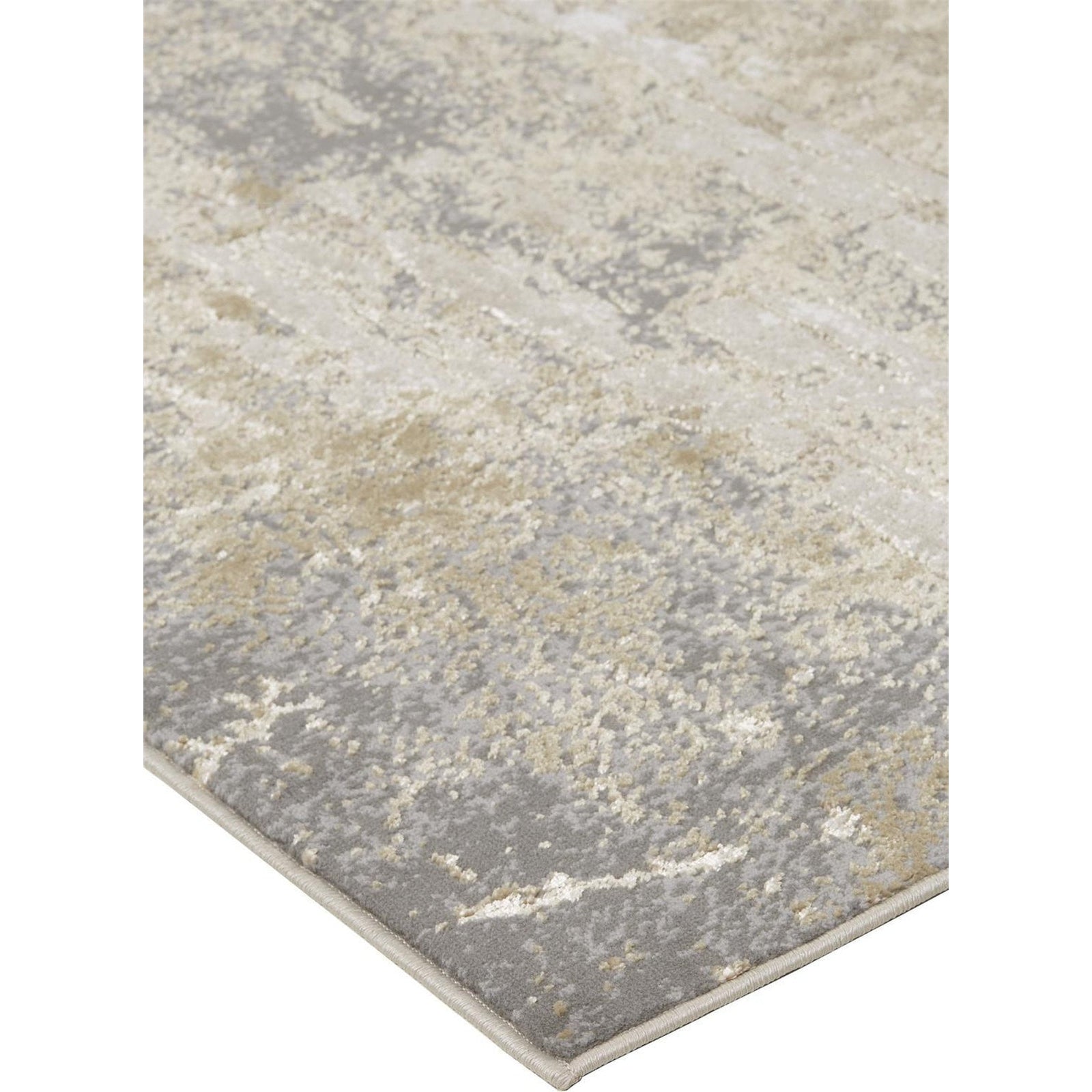 Feizy Aura 3567F Rug in Beige / Gold
