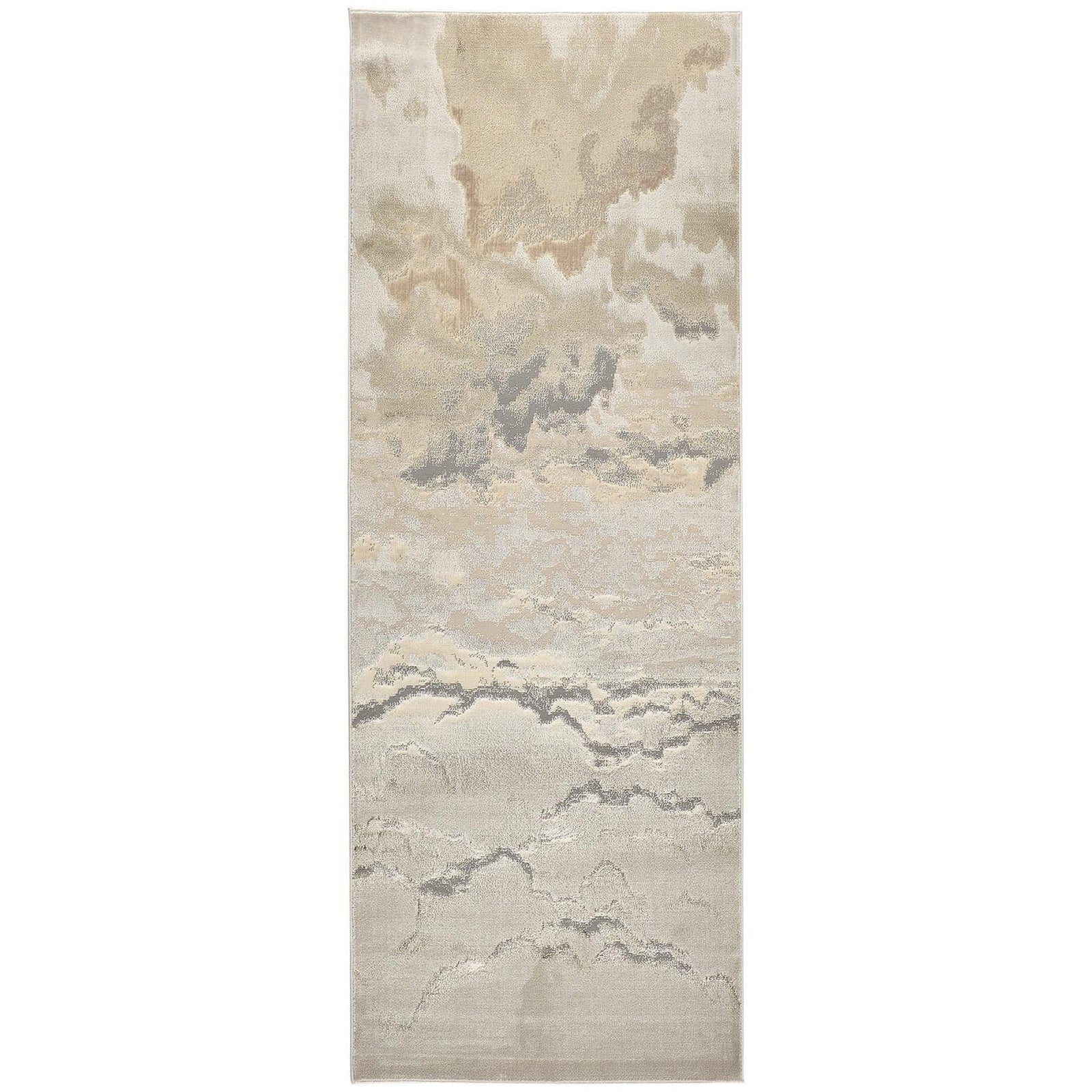 Feizy Aura 3727F Rug in Gold / Beige