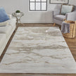 Feizy Aura 3727F Rug in Gold / Beige