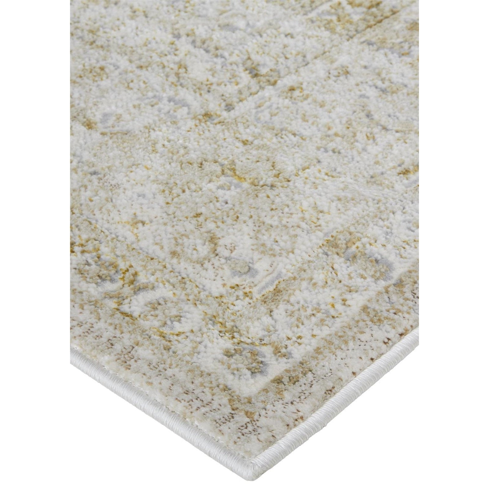 Feizy Aura 3734F Rug in Gold / Gray