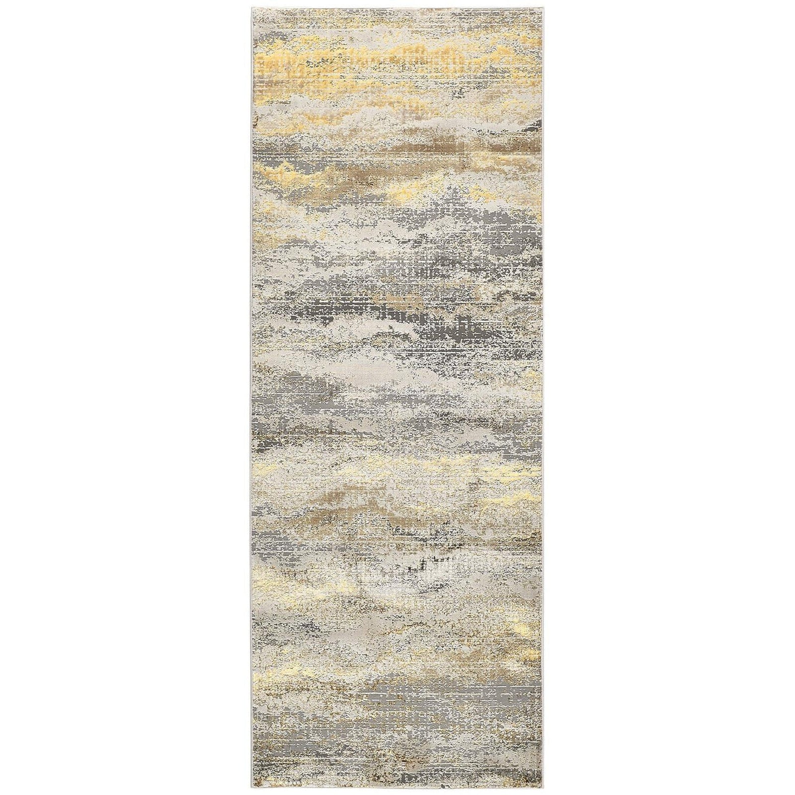 Feizy Aura 3735F Rug in Beige / Gold