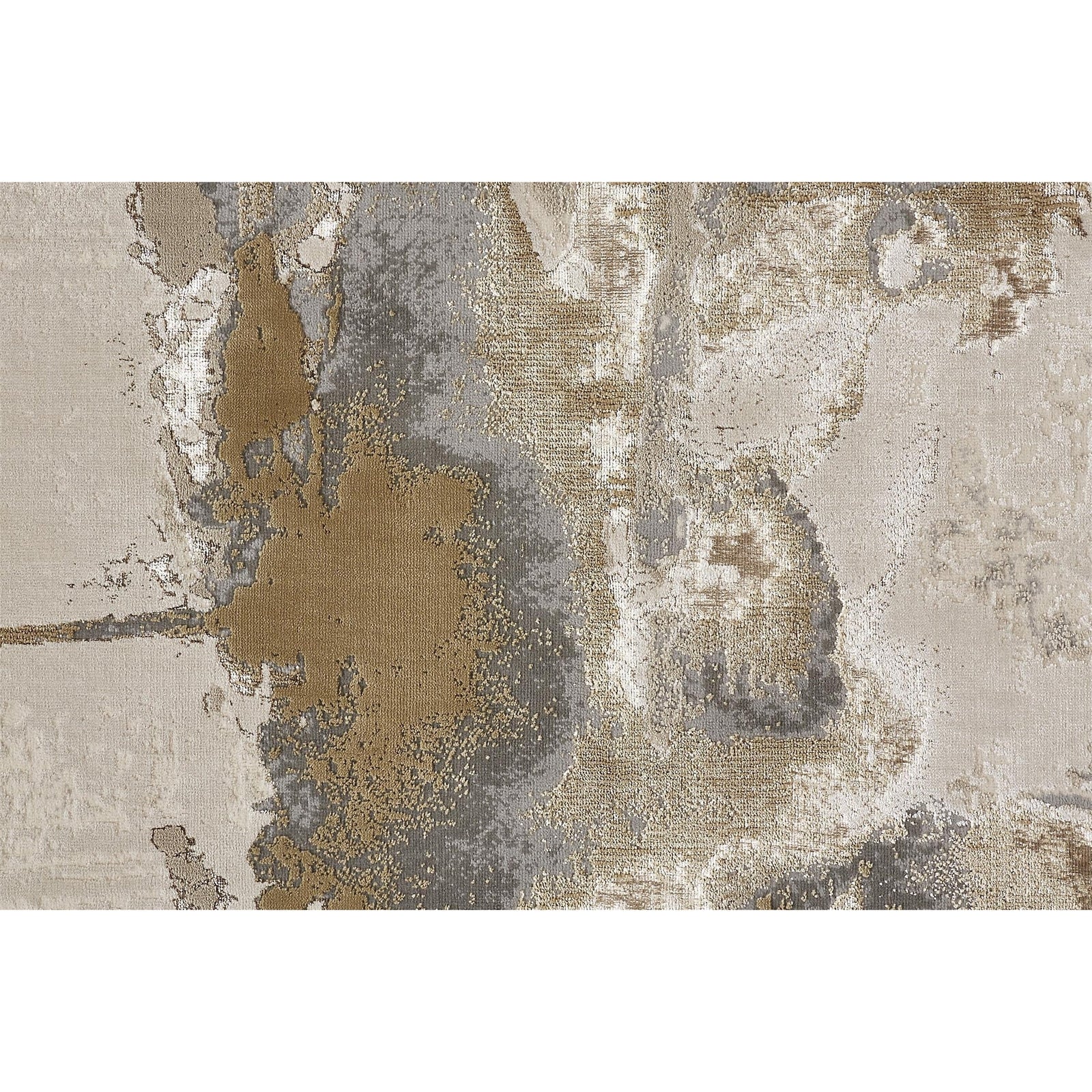 Feizy Aura 3737F Rug in Gold / Tan