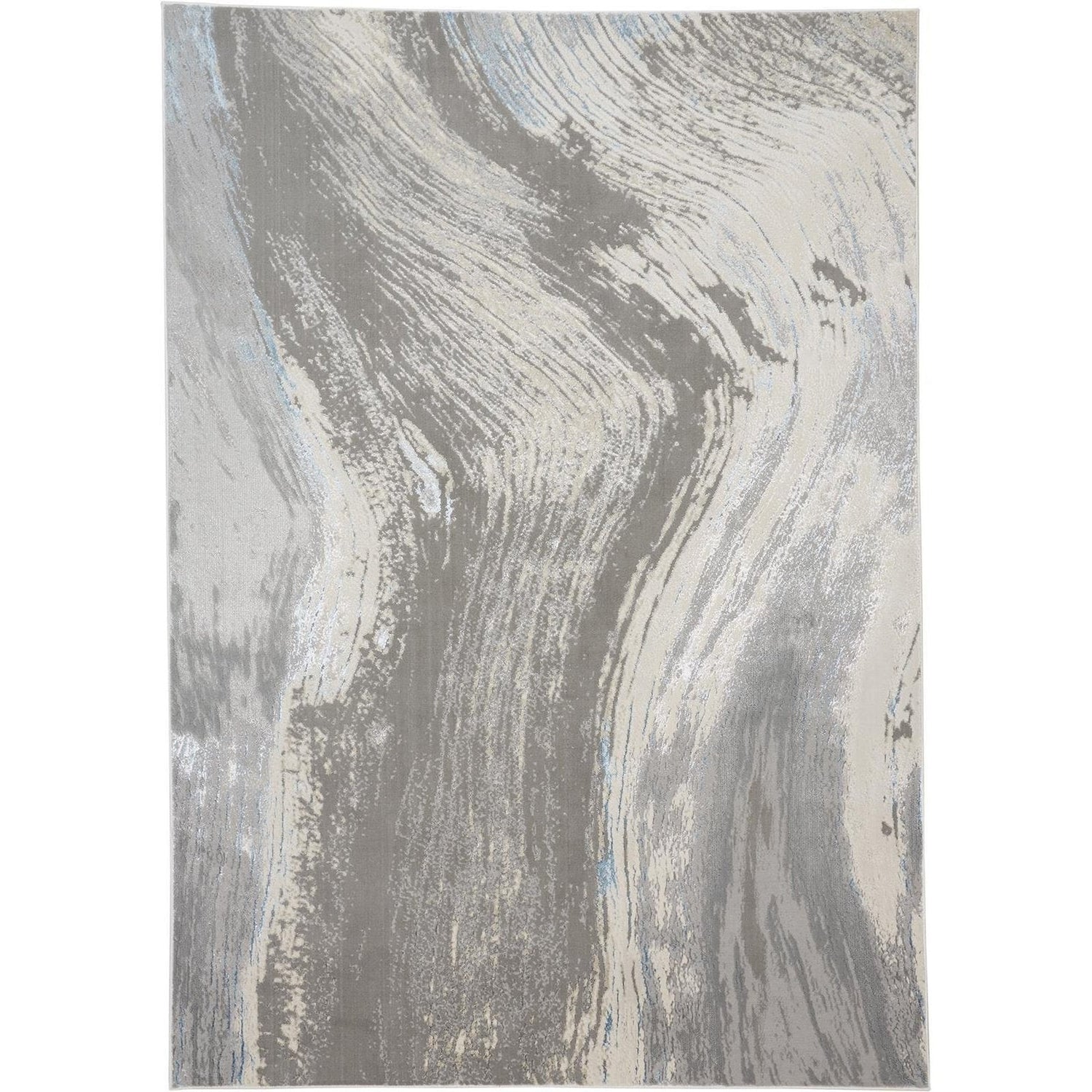 Feizy Azure 3524F Rug in Silver / Teal