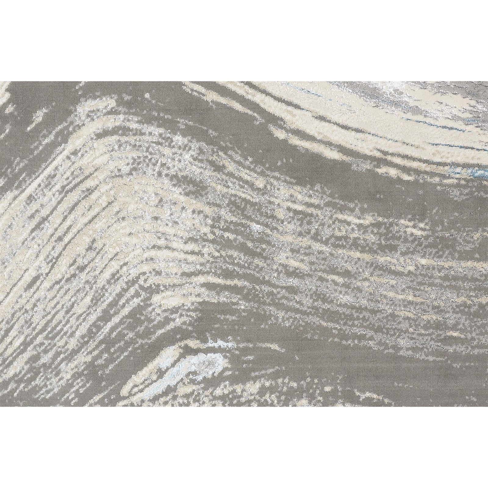 Feizy Azure 3524F Rug in Silver / Teal