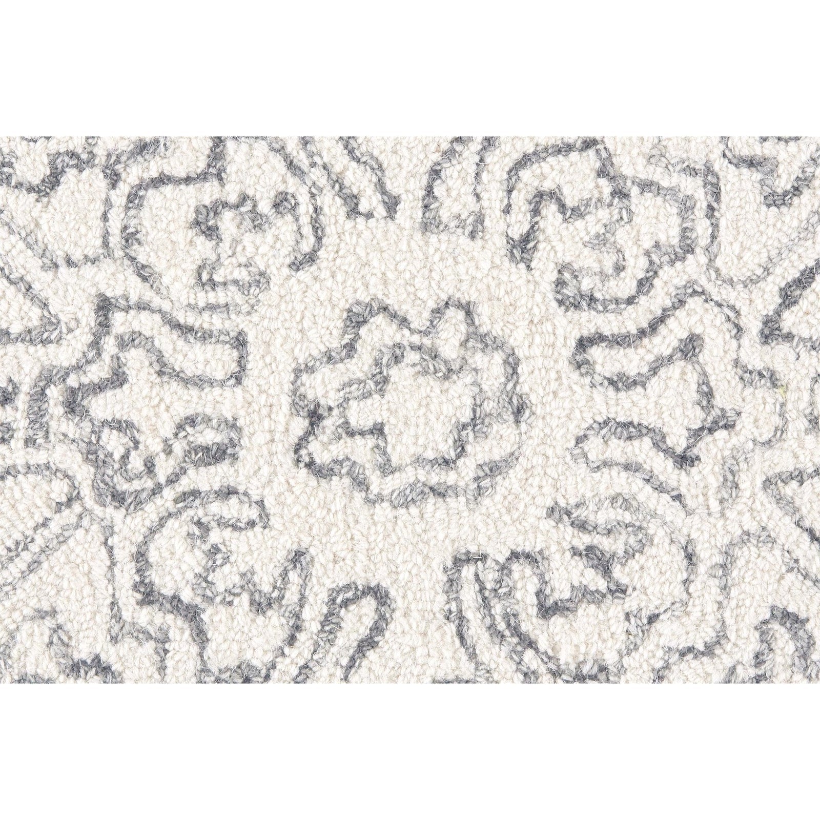 Feizy Belfort 8778F Rug in Ivory/Charcoal