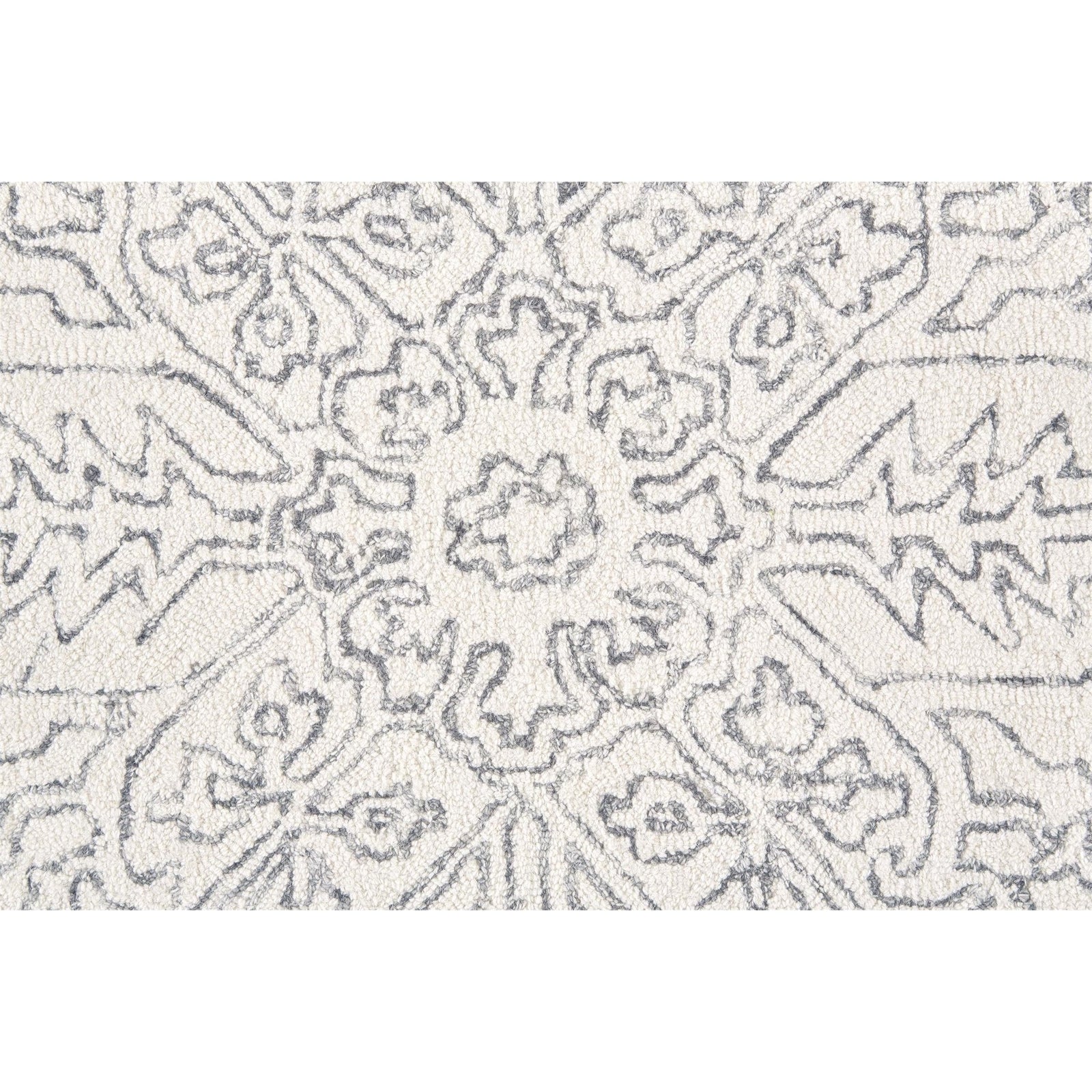 Feizy Belfort 8778F Rug in Ivory/Charcoal