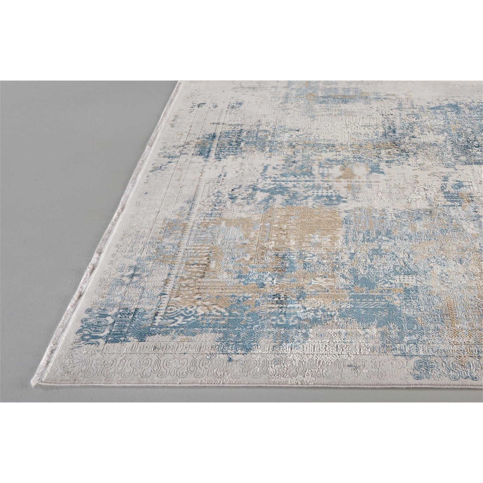 Feizy Cadiz 3890F Rug in Blue/Gray