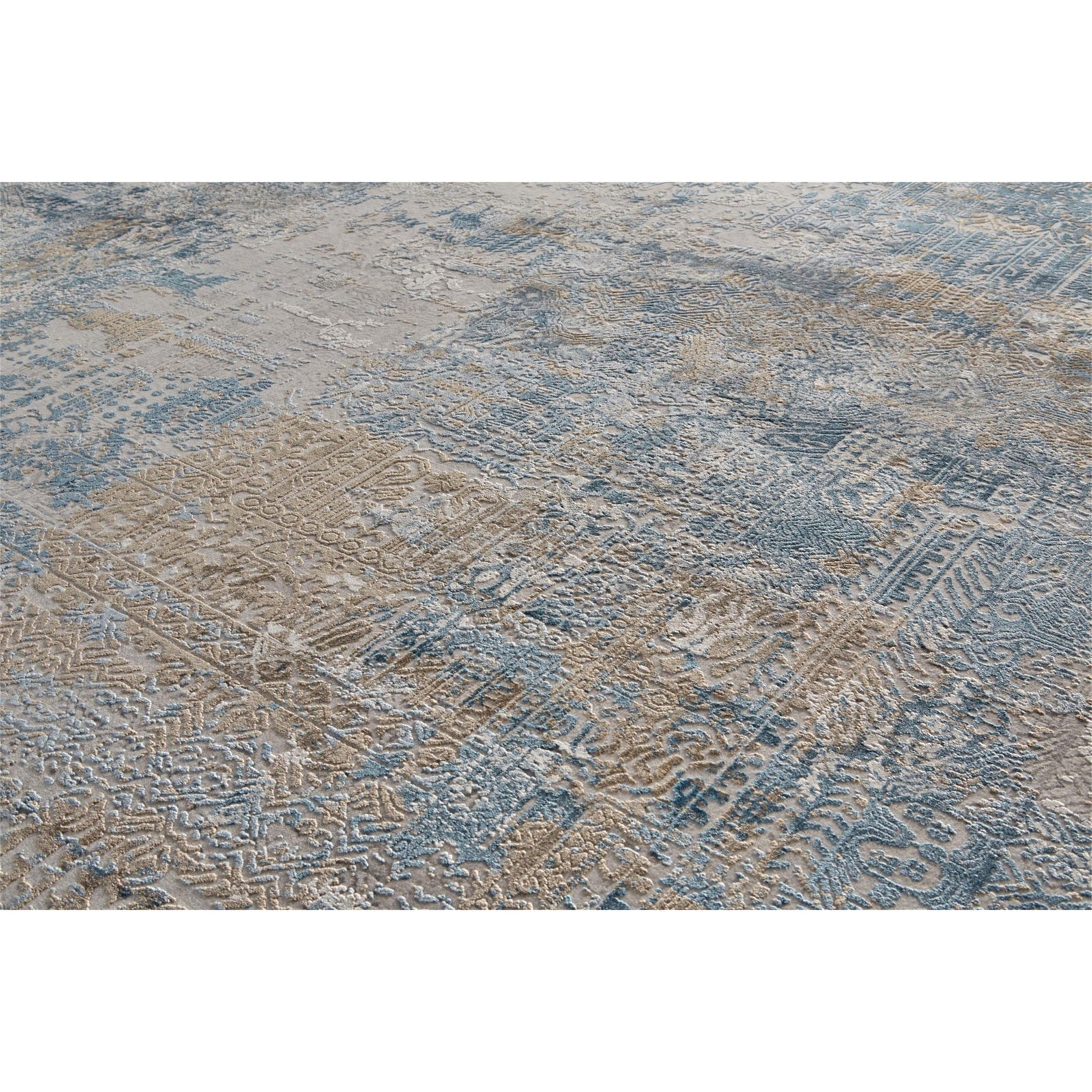 Feizy Cadiz 3890F Rug in Blue/Gray