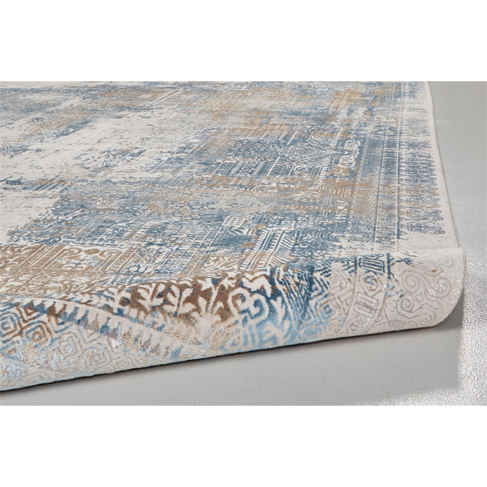 Feizy Cadiz 3890F Rug in Blue/Gray