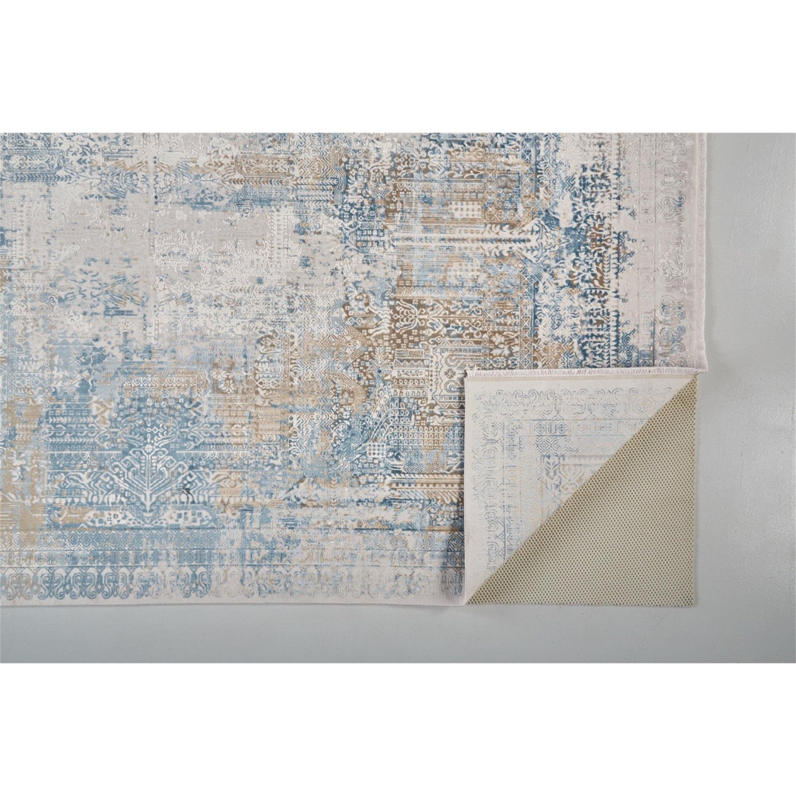Feizy Cadiz 3890F Rug in Blue/Gray