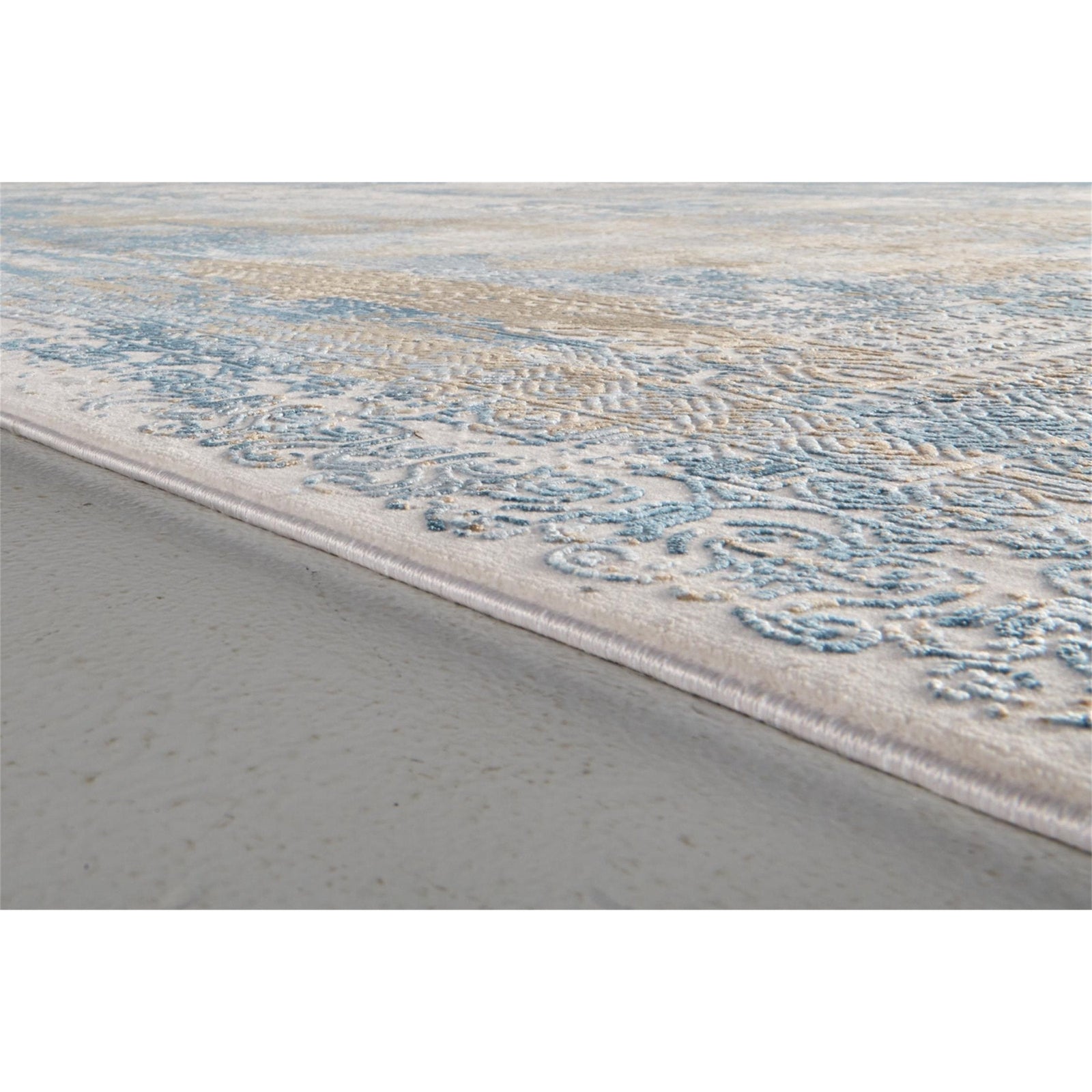 Feizy Cadiz 3890F Rug in Blue/Gray