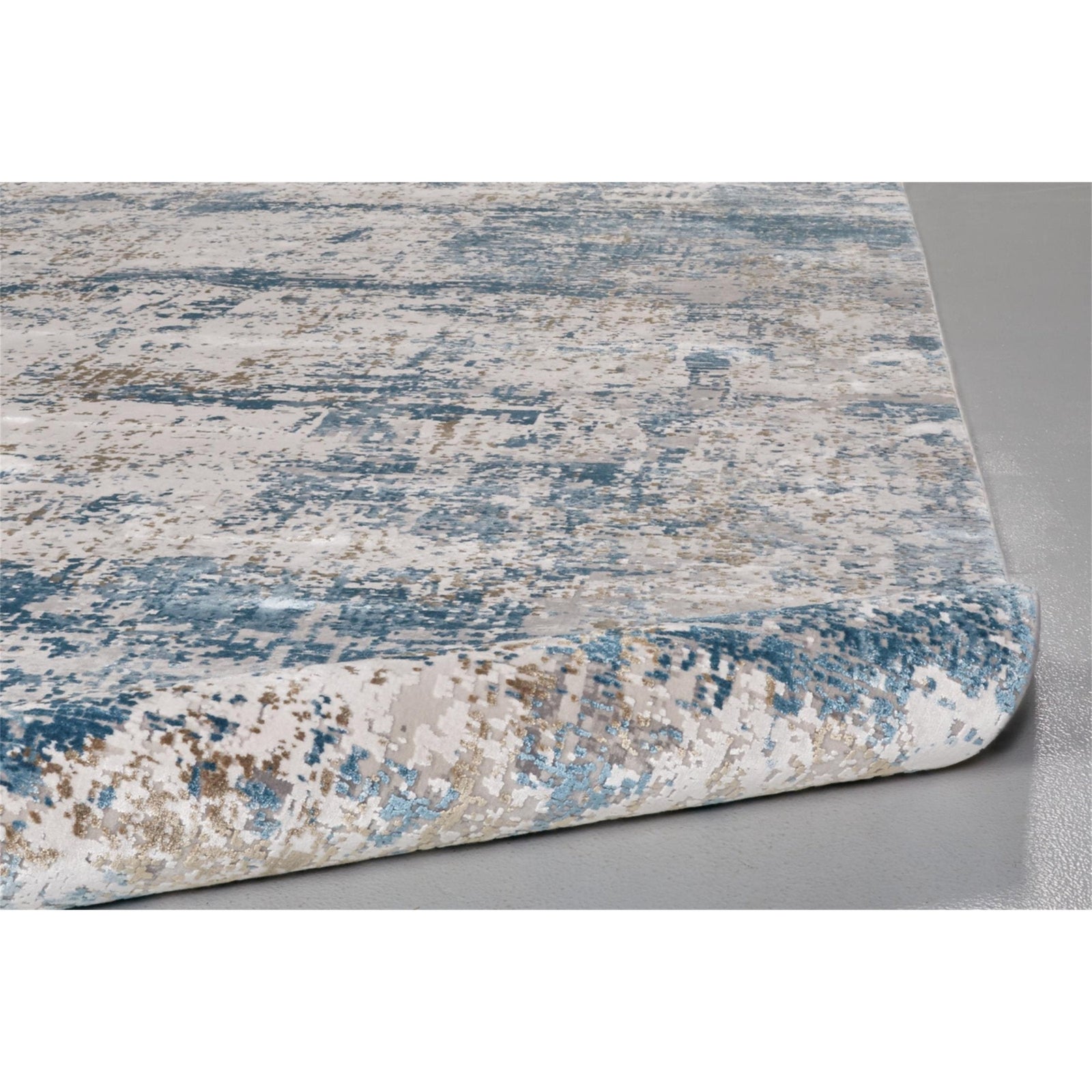 Feizy Cadiz 3891F Rug in Blue/Ivory