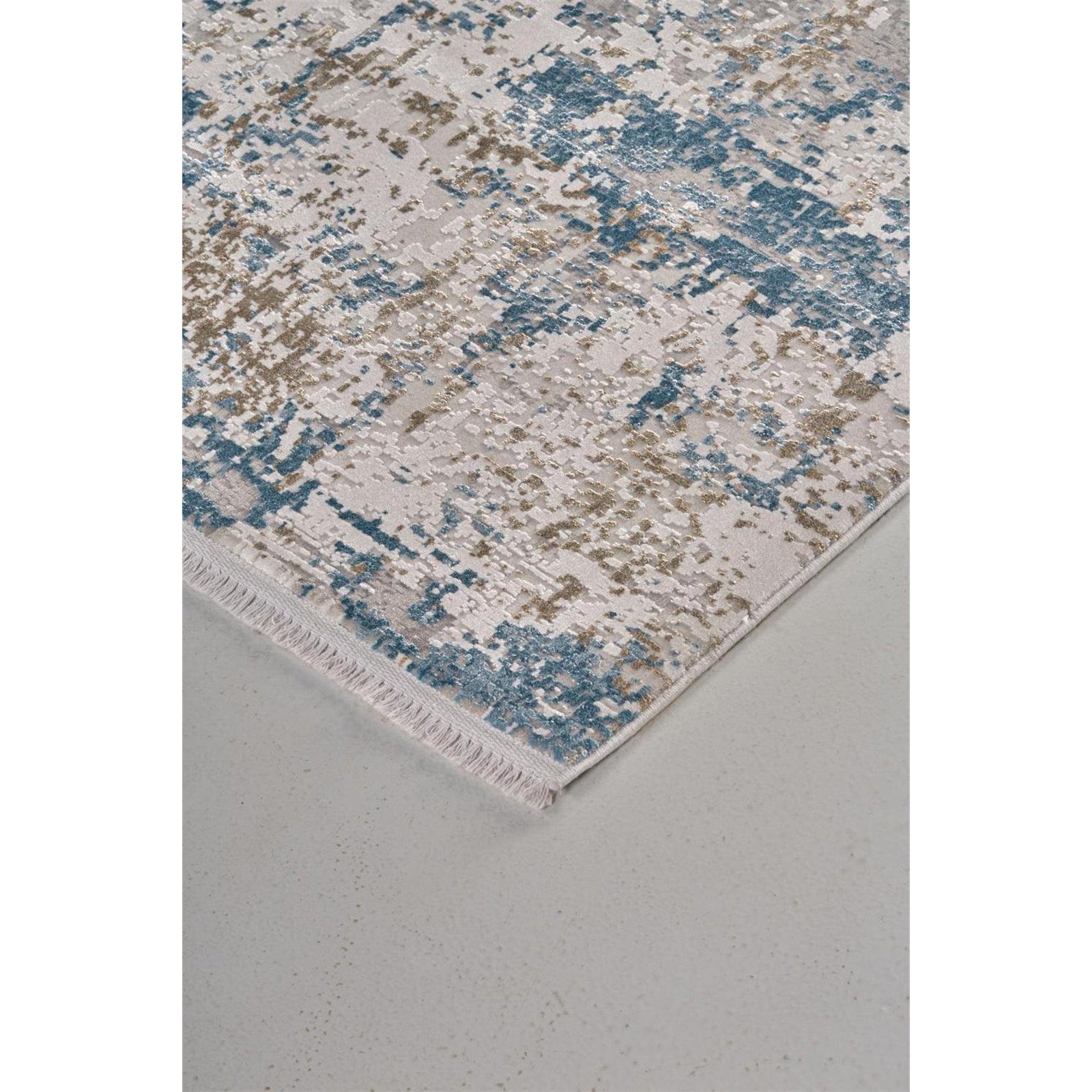 Feizy Cadiz 3891F Rug in Blue/Ivory
