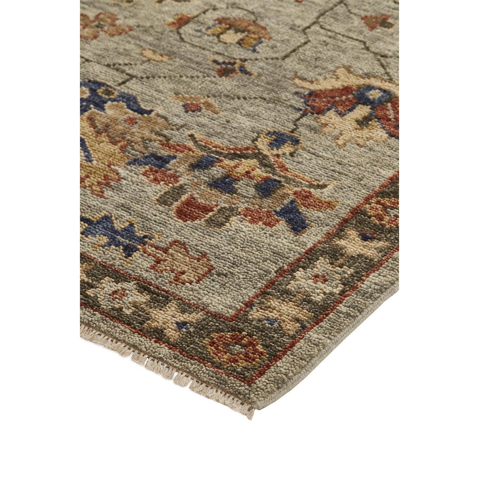 Feizy Carrington 6503F Rug in Gray / Gold