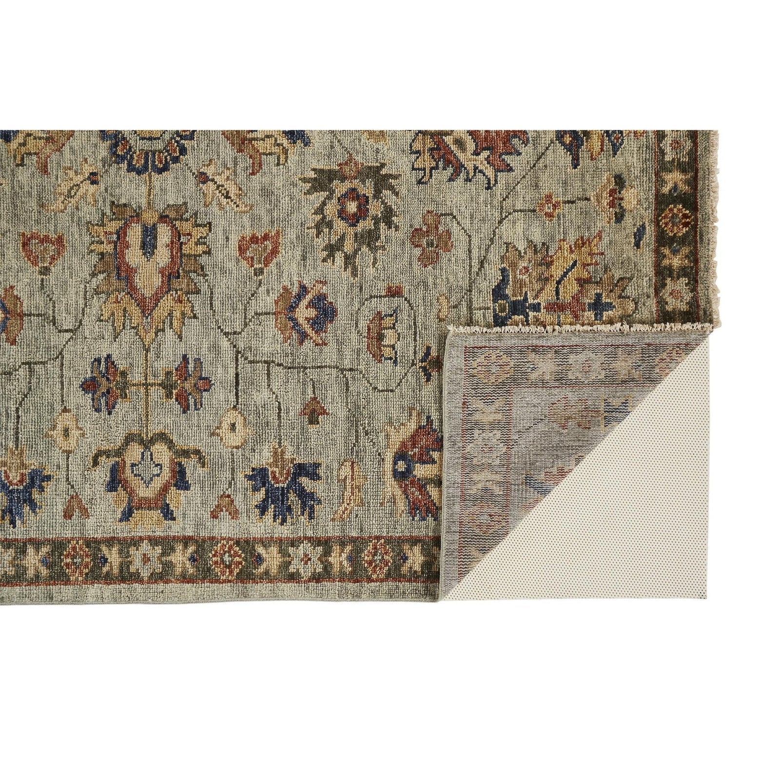 Feizy Carrington 6503F Rug in Gray / Gold
