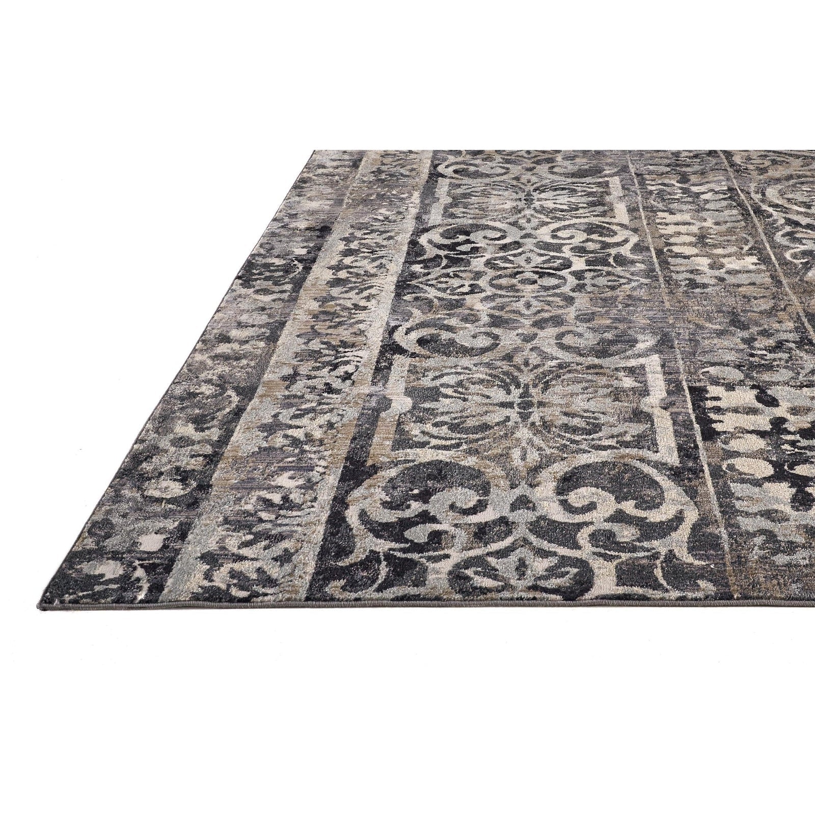 Feizy Kano 3871F Rug in Charcoal/Ivory