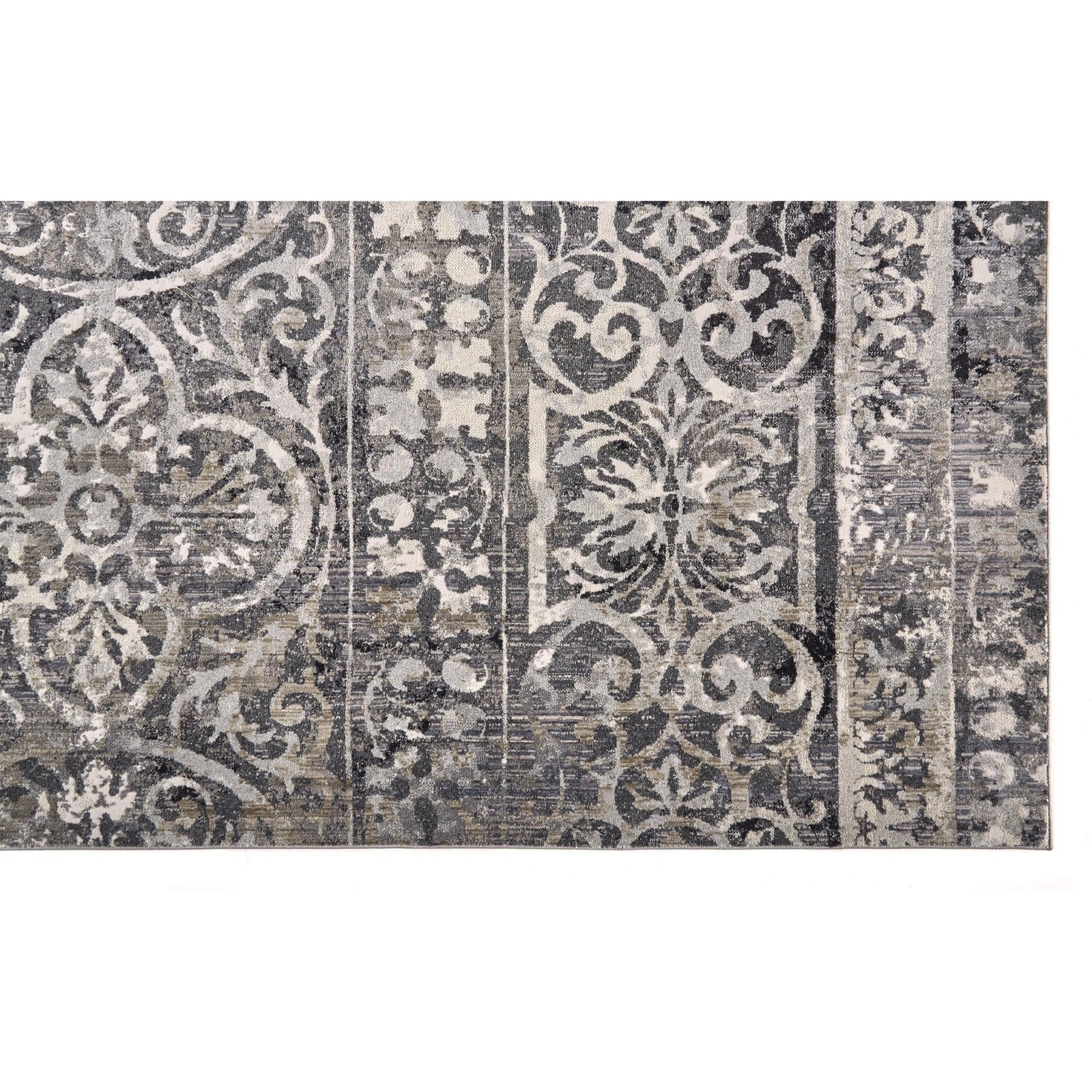 Feizy Kano 3871F Rug in Charcoal/Ivory