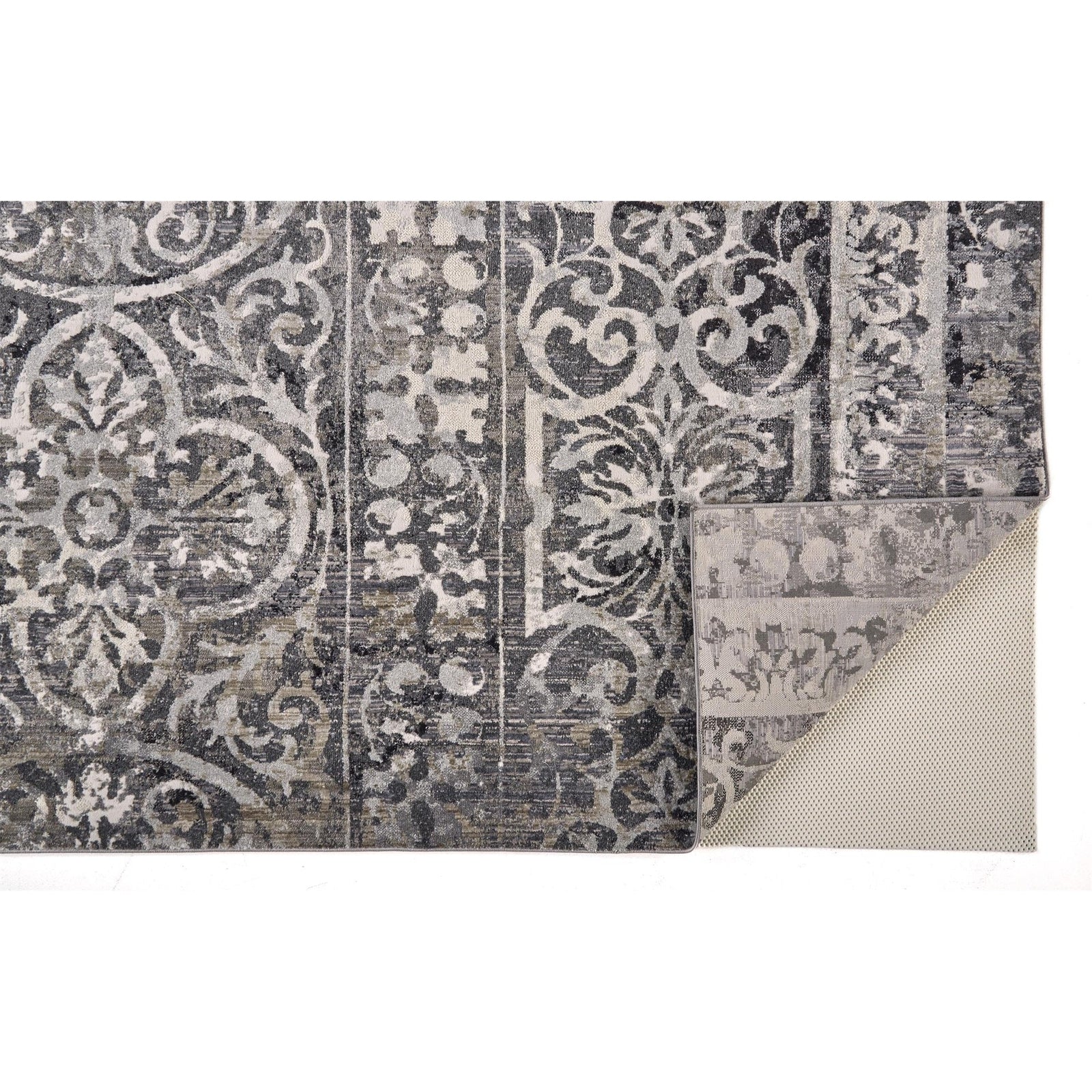 Feizy Kano 3871F Rug in Charcoal/Ivory