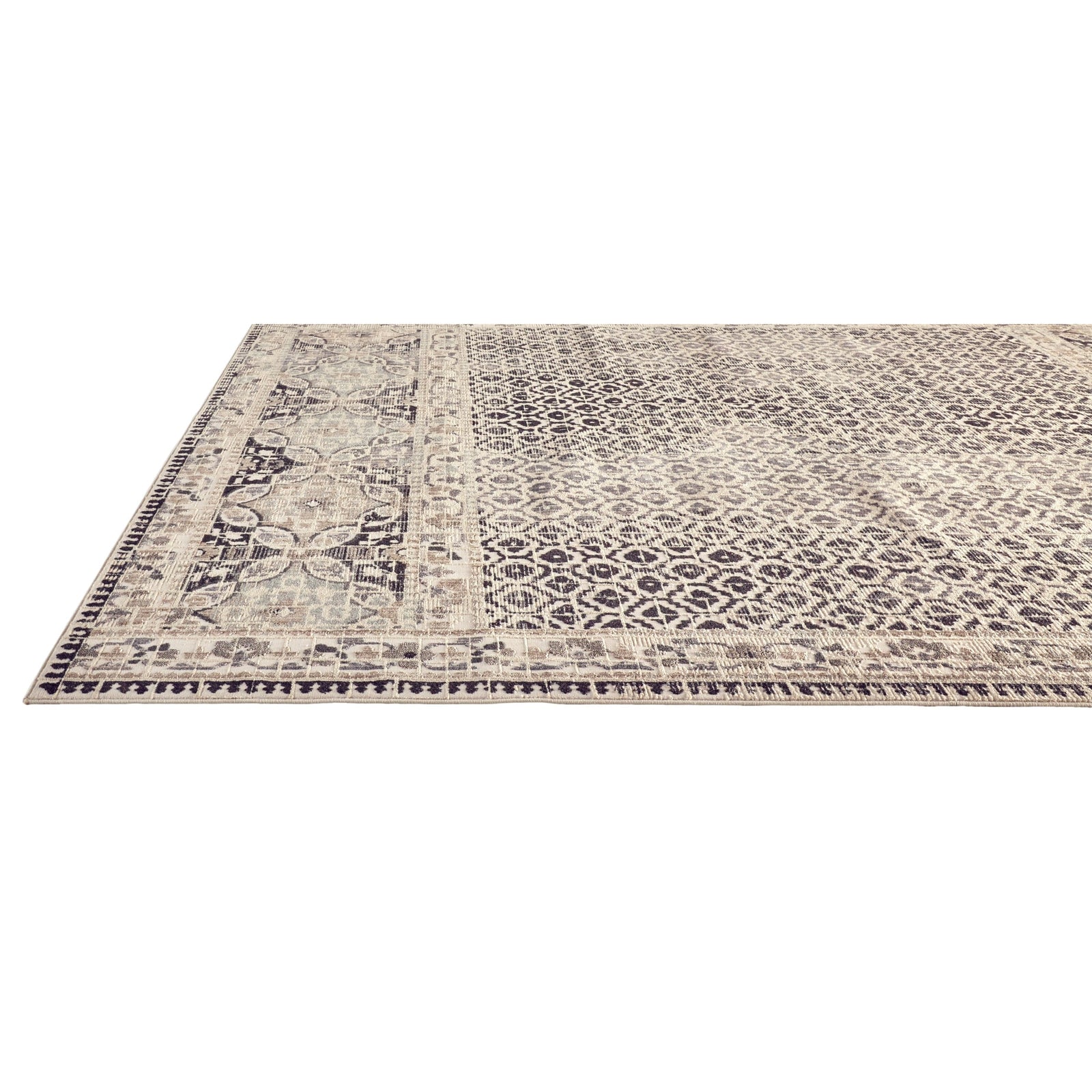 Feizy Kano 3874F Rug in Gray/Ivory