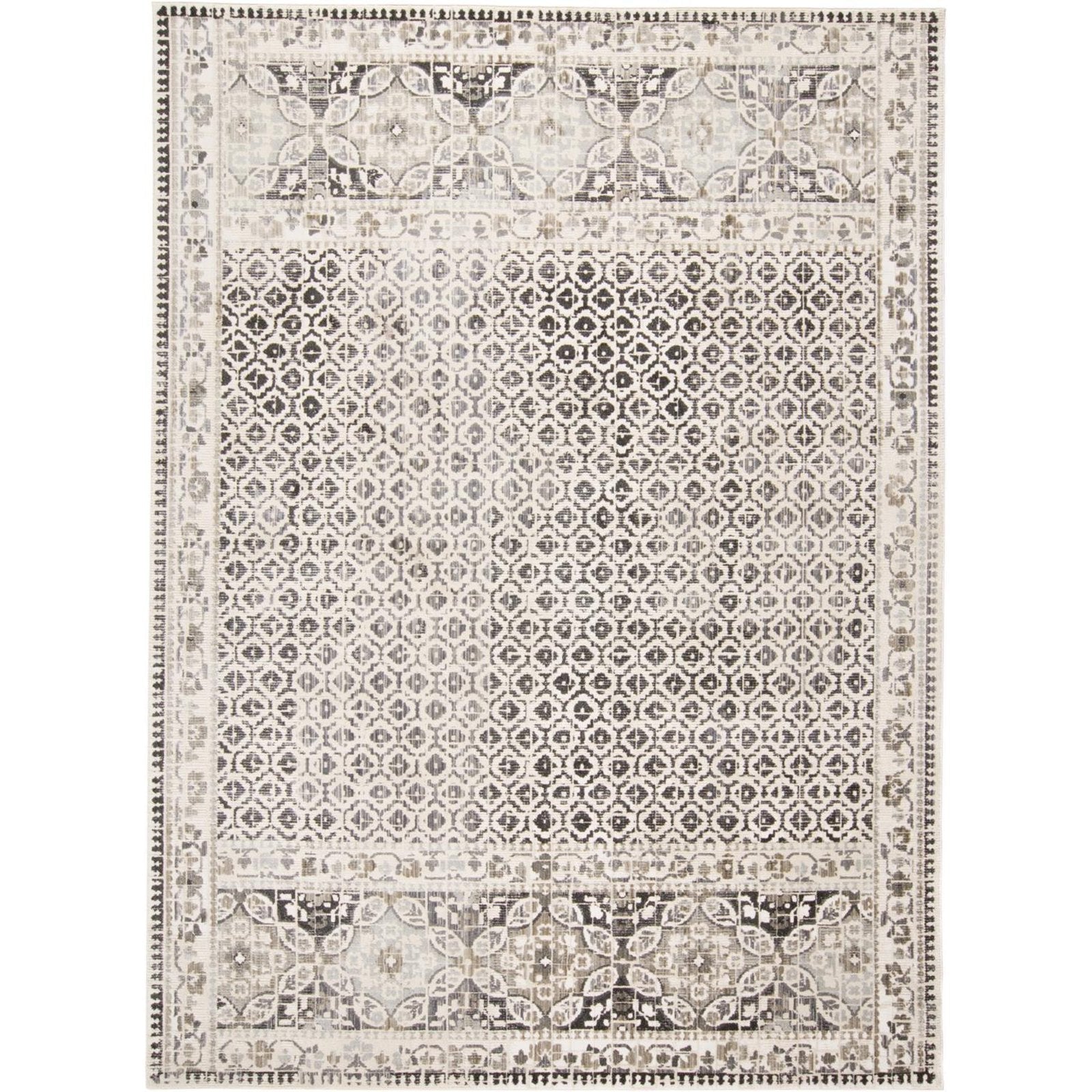 Feizy Kano 3874F Rug in Gray/Ivory