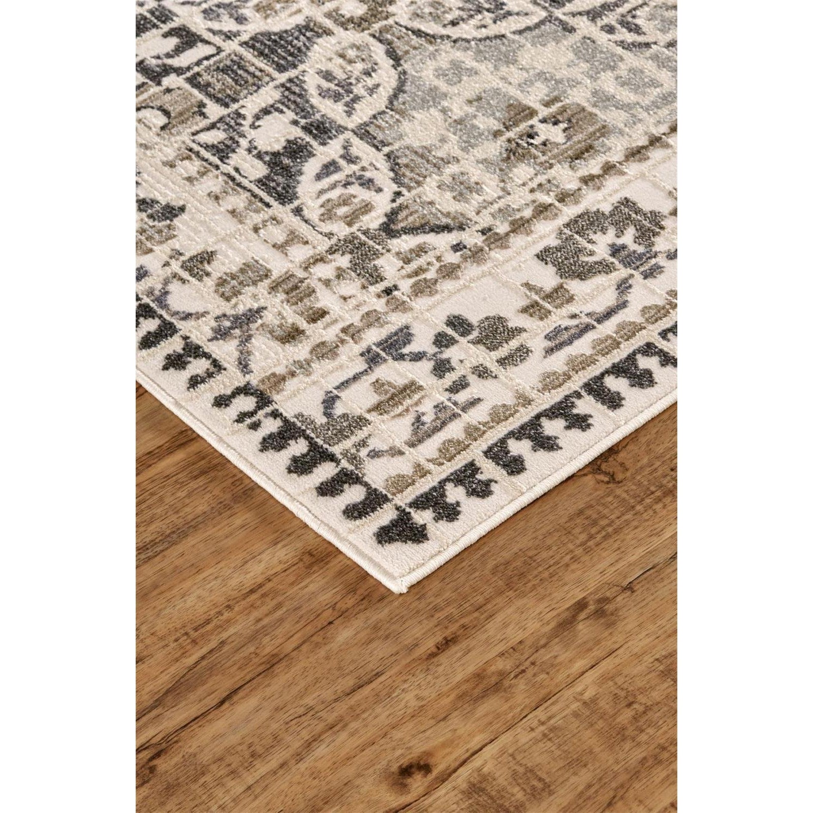 Feizy Kano 3874F Rug in Gray/Ivory