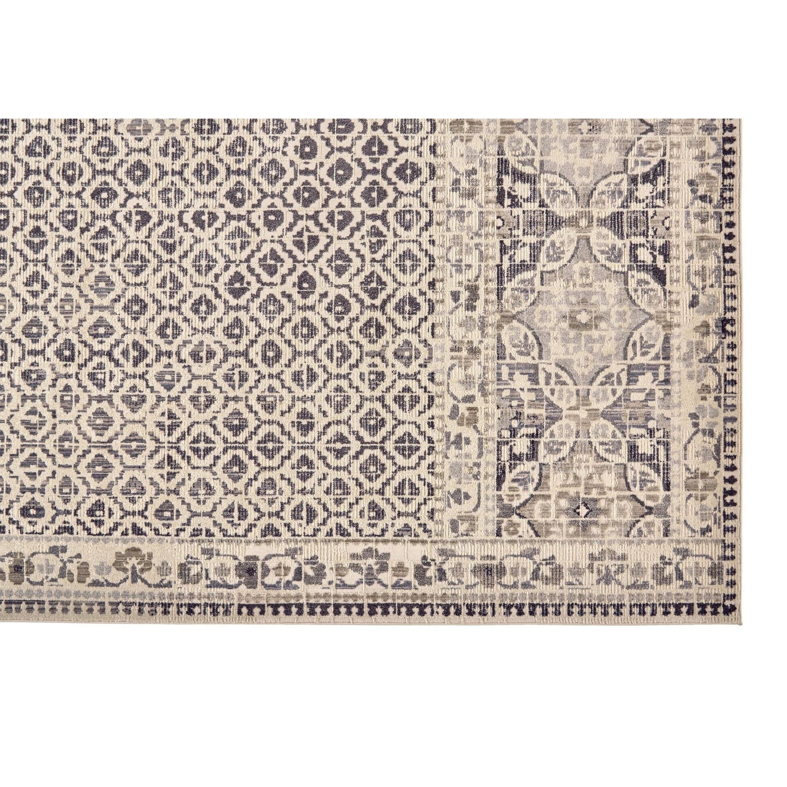 Feizy Kano 3874F Rug in Gray/Ivory