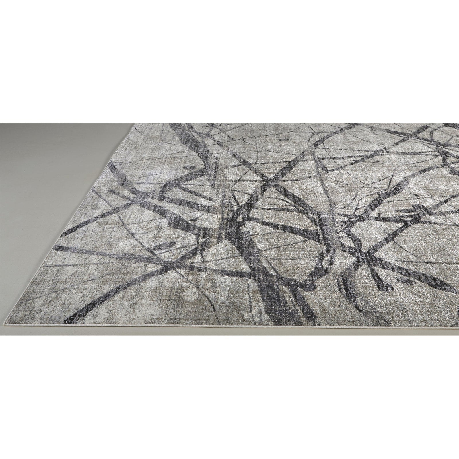 Feizy Kano 3877F Rug in Charcoal/Gray