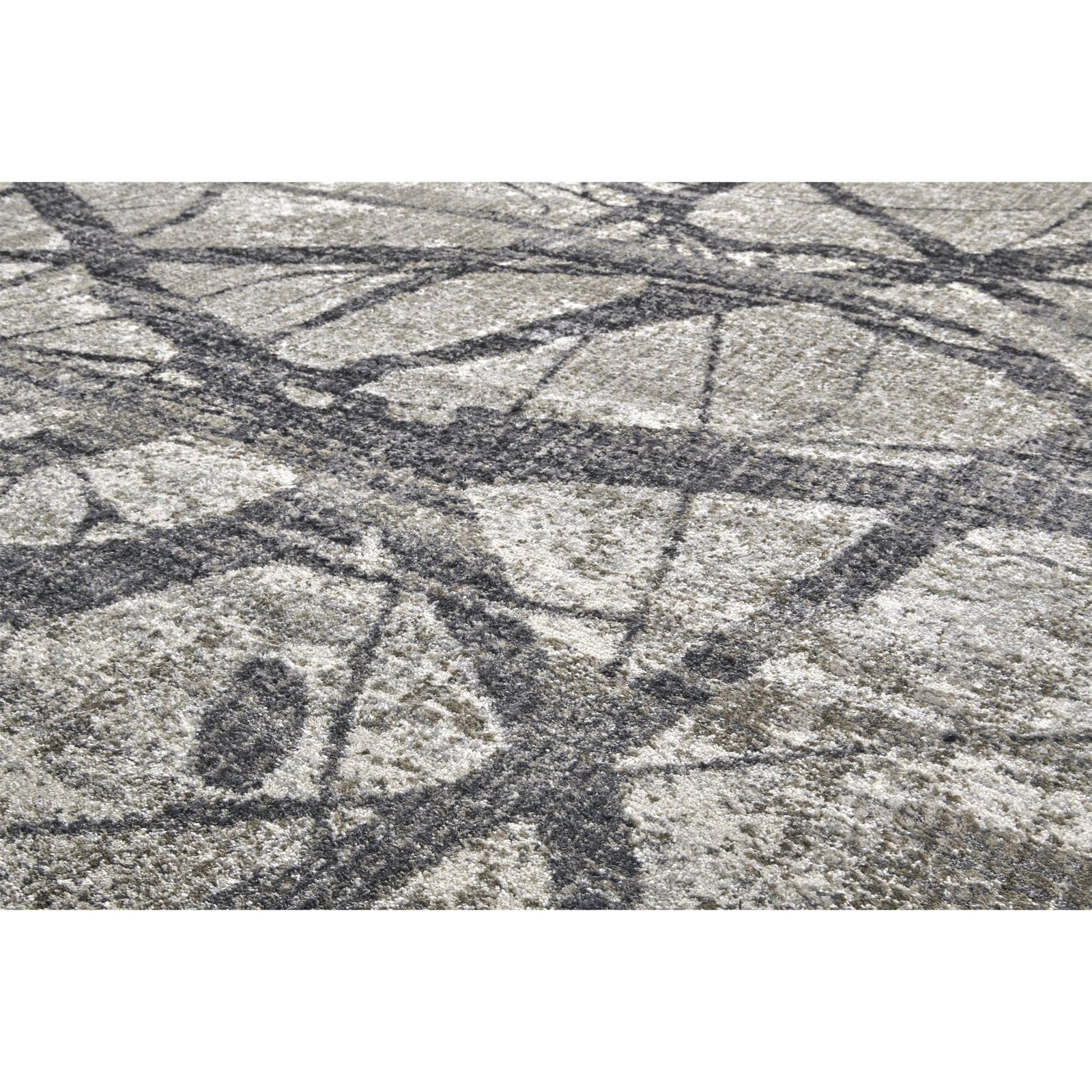 Feizy Kano 3877F Rug in Charcoal/Gray