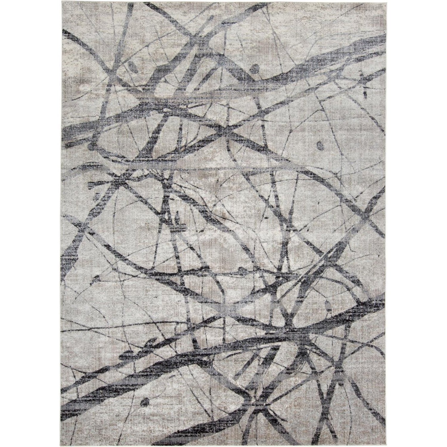 Feizy Kano 3877F Rug in Charcoal/Gray