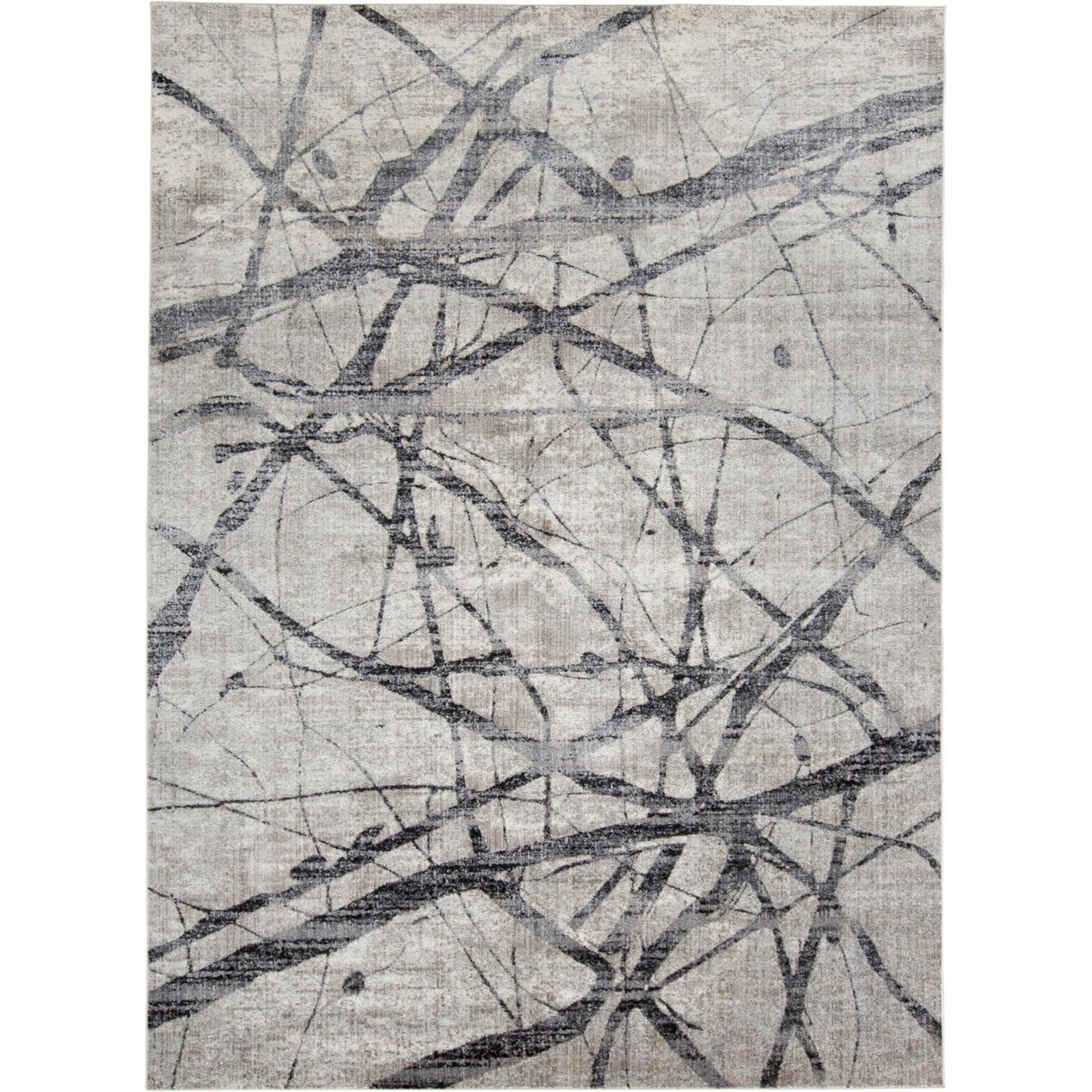 Feizy Kano 3877F Rug in Charcoal/Gray