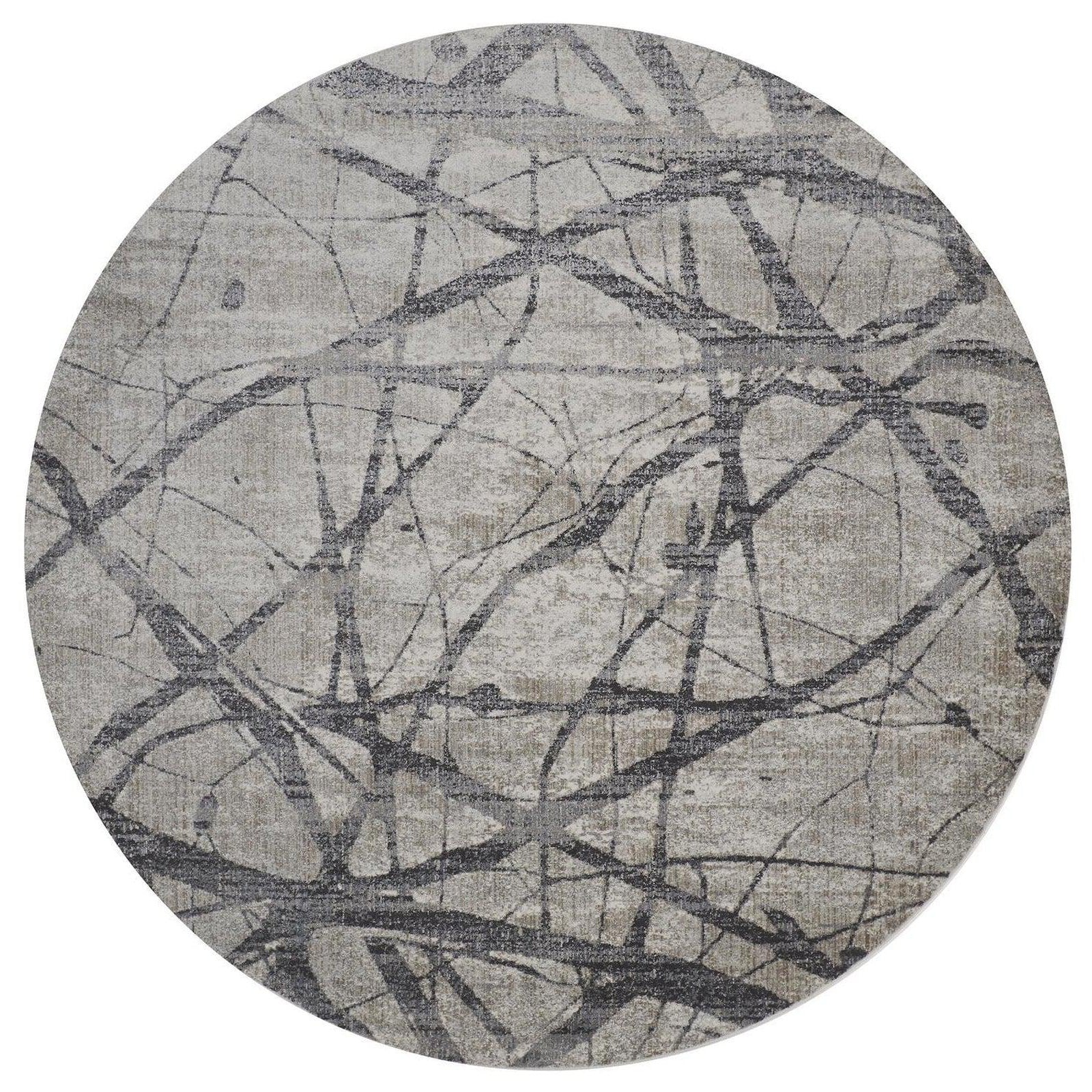 Feizy Kano 3877F Rug in Charcoal/Gray