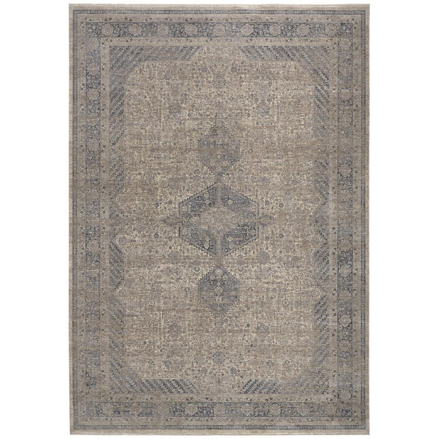 Feizy Marquette 3775F Rug in Gray / Blue