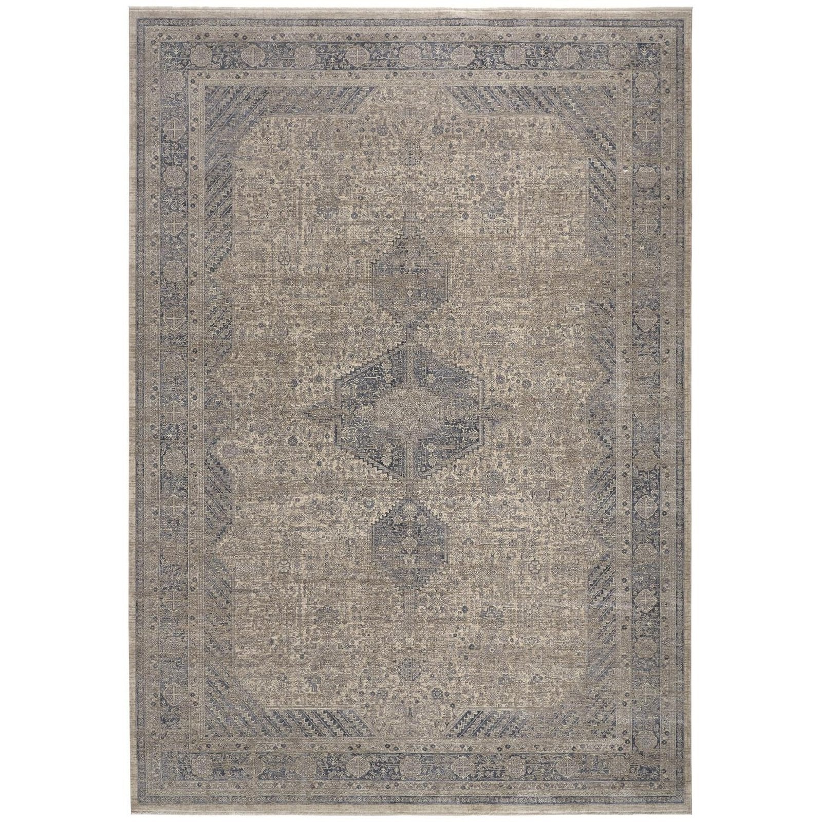 Feizy Marquette 3775F Rug in Gray / Blue